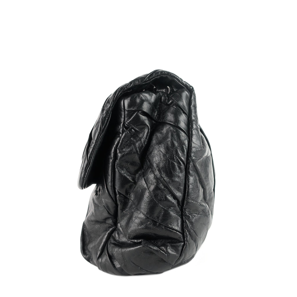 Chanel Twisted Flap Maxi Glazed Calfskin Leather Bag