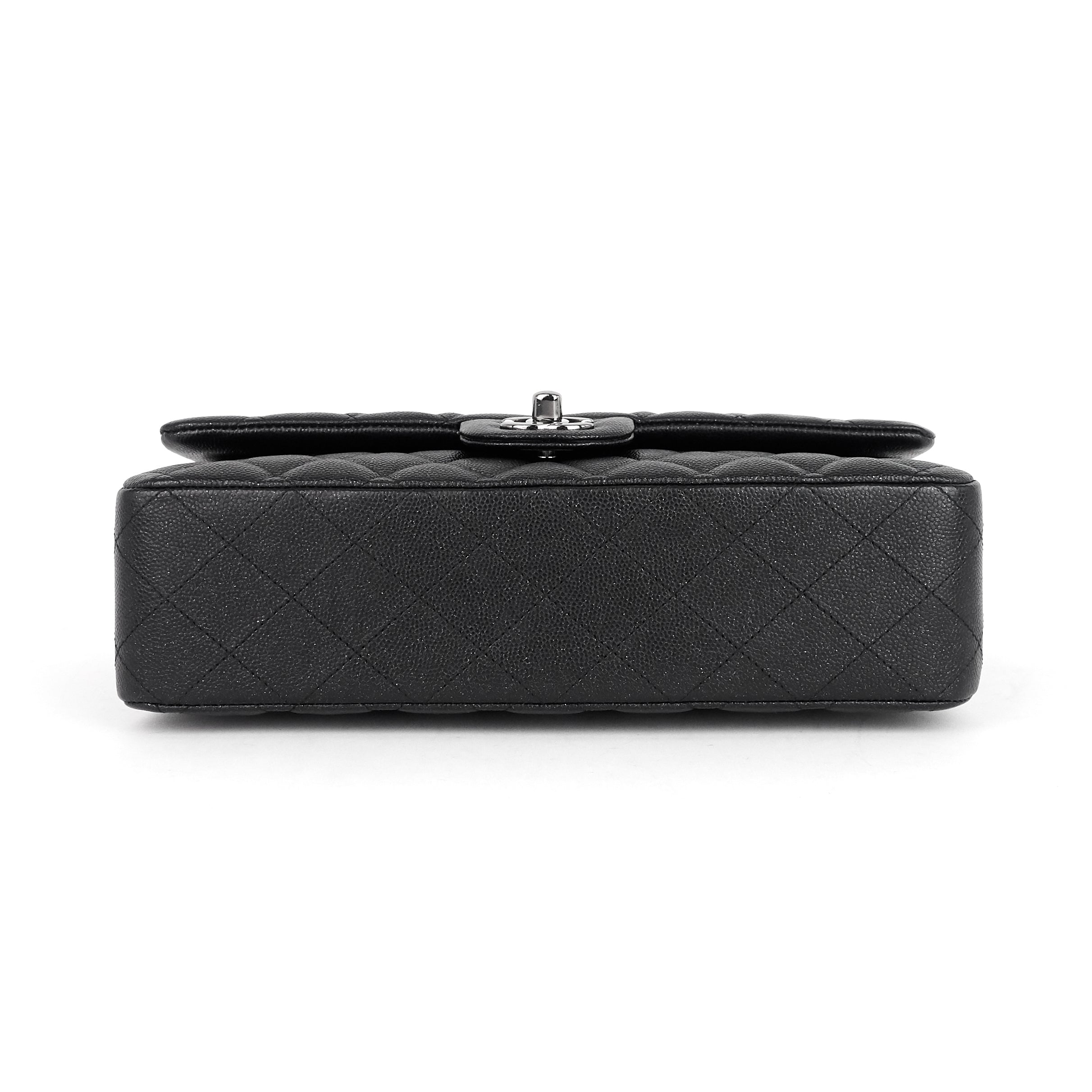 Chanel Double Flap Quilted Caviar Leather Bag