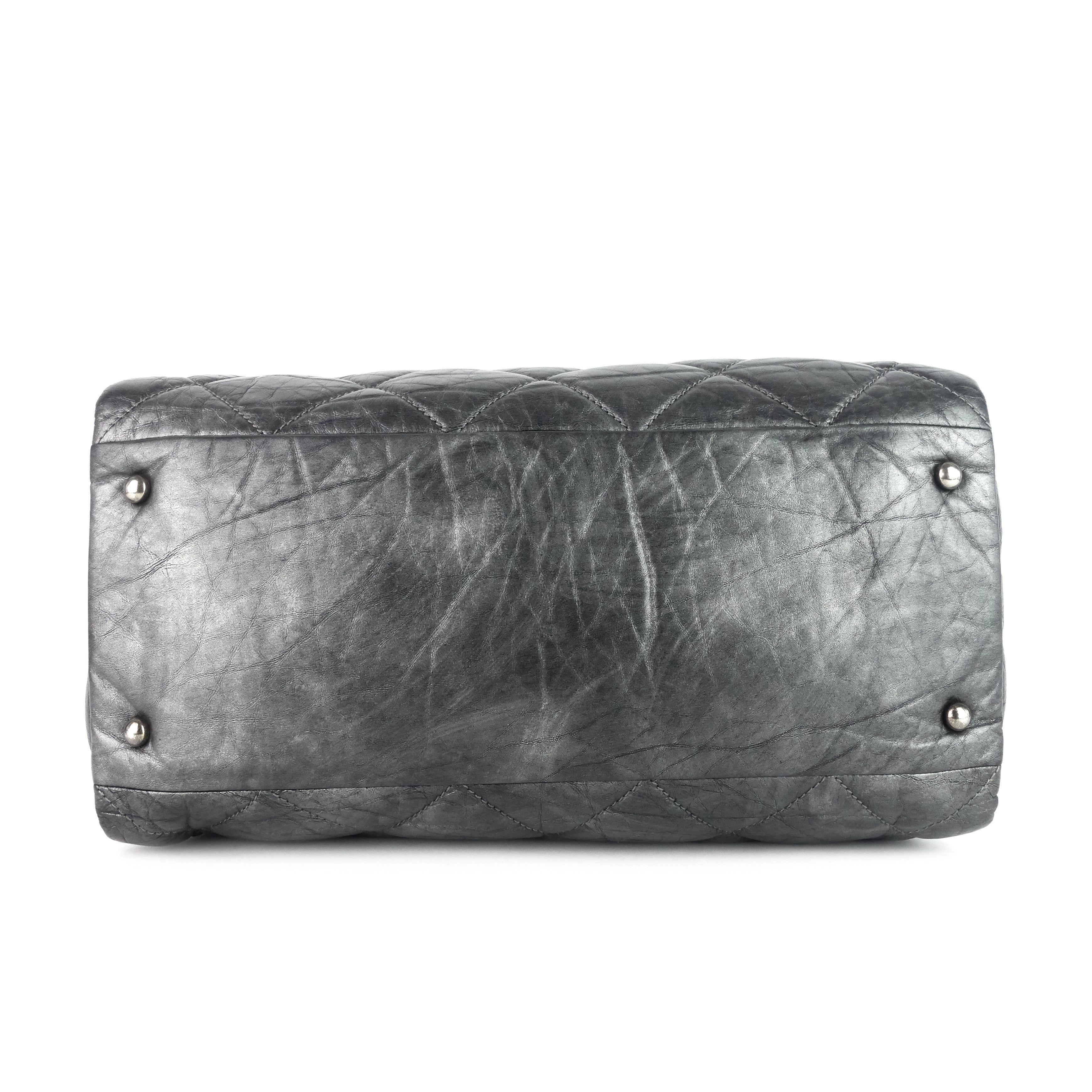 Chanel Pondichery Aged Calfskin Leather Tote Bag