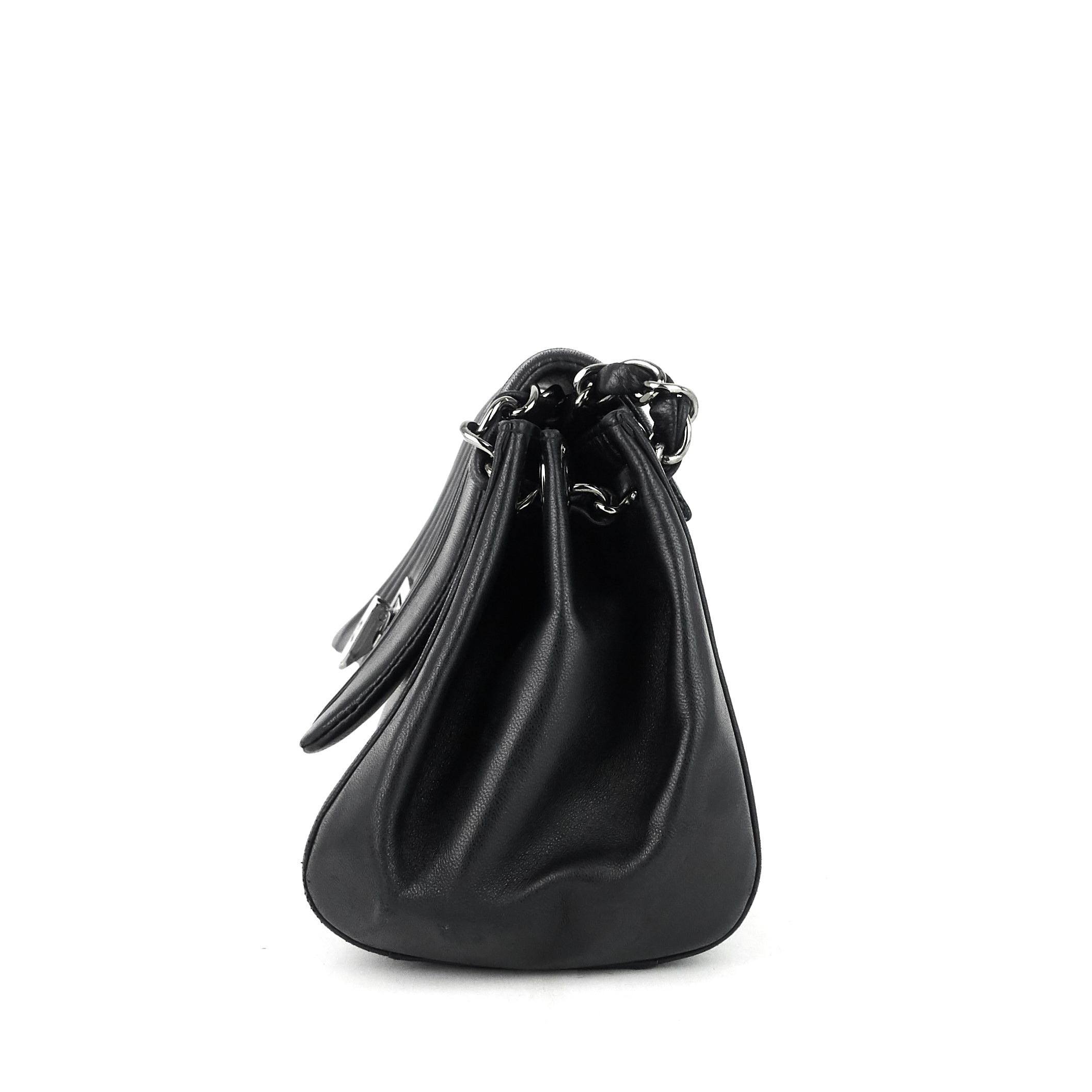 Chanel Lambskin Leather Fliplock Shoulder Bag