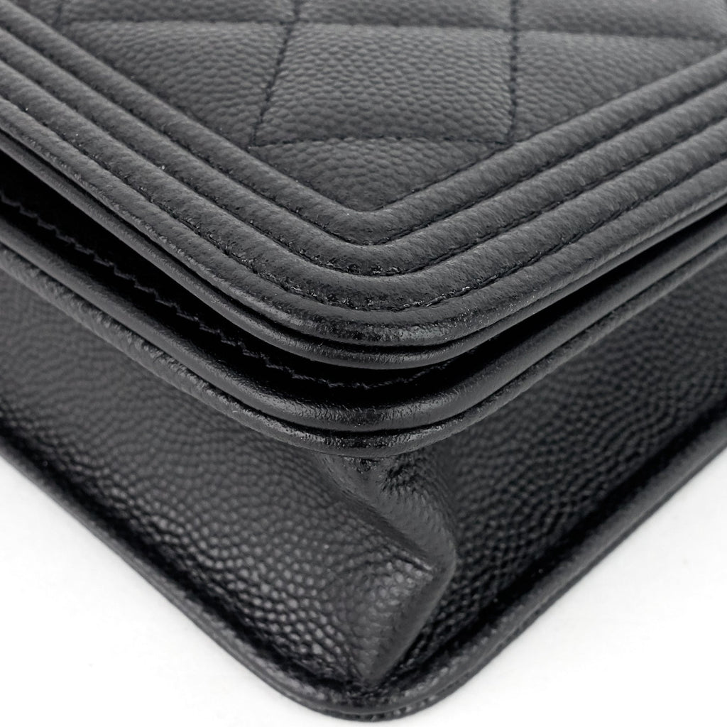 Chanel Boy Caviar Leather Wallet on Chain Bag
