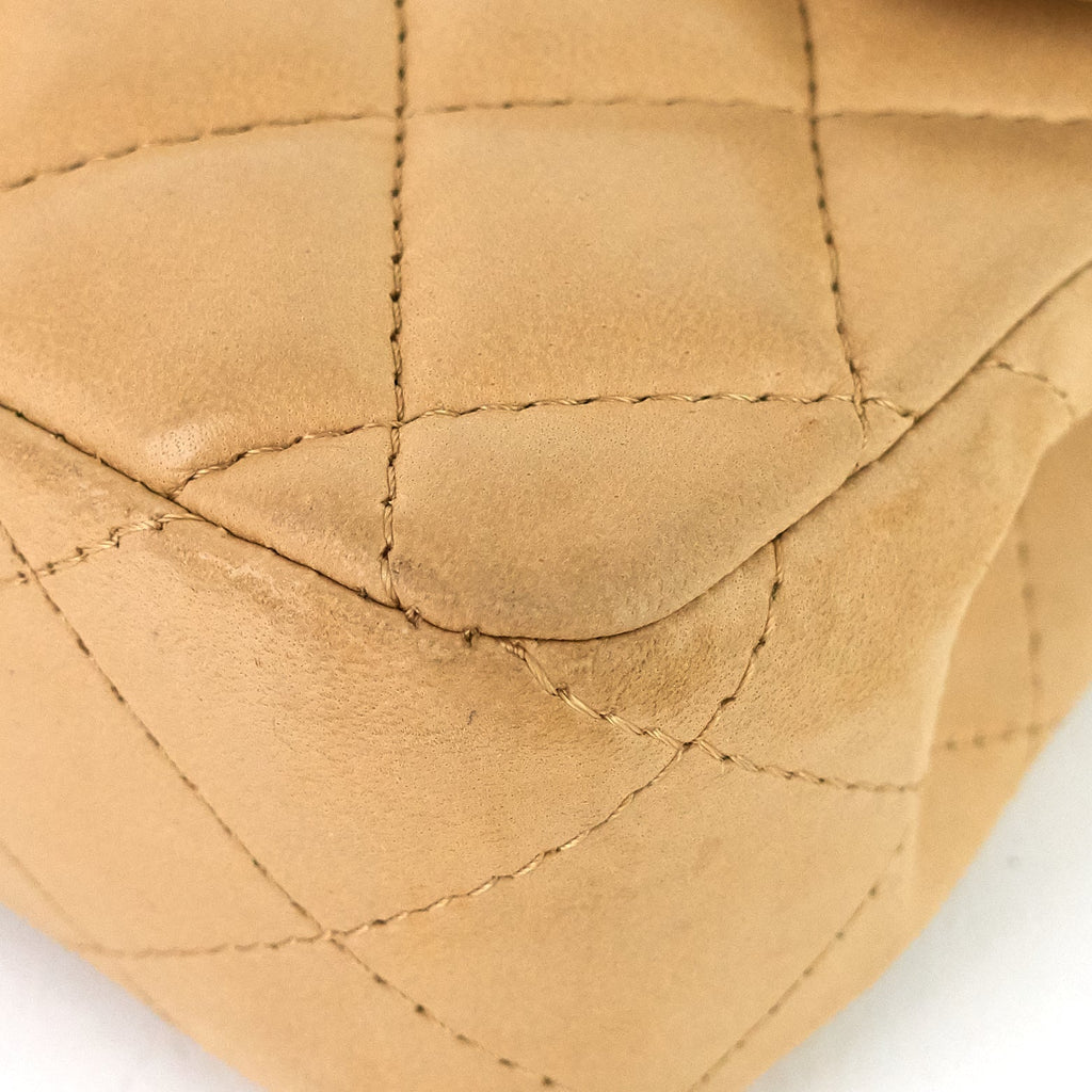 Chanel East West Quilted Lambskin Flap Bag