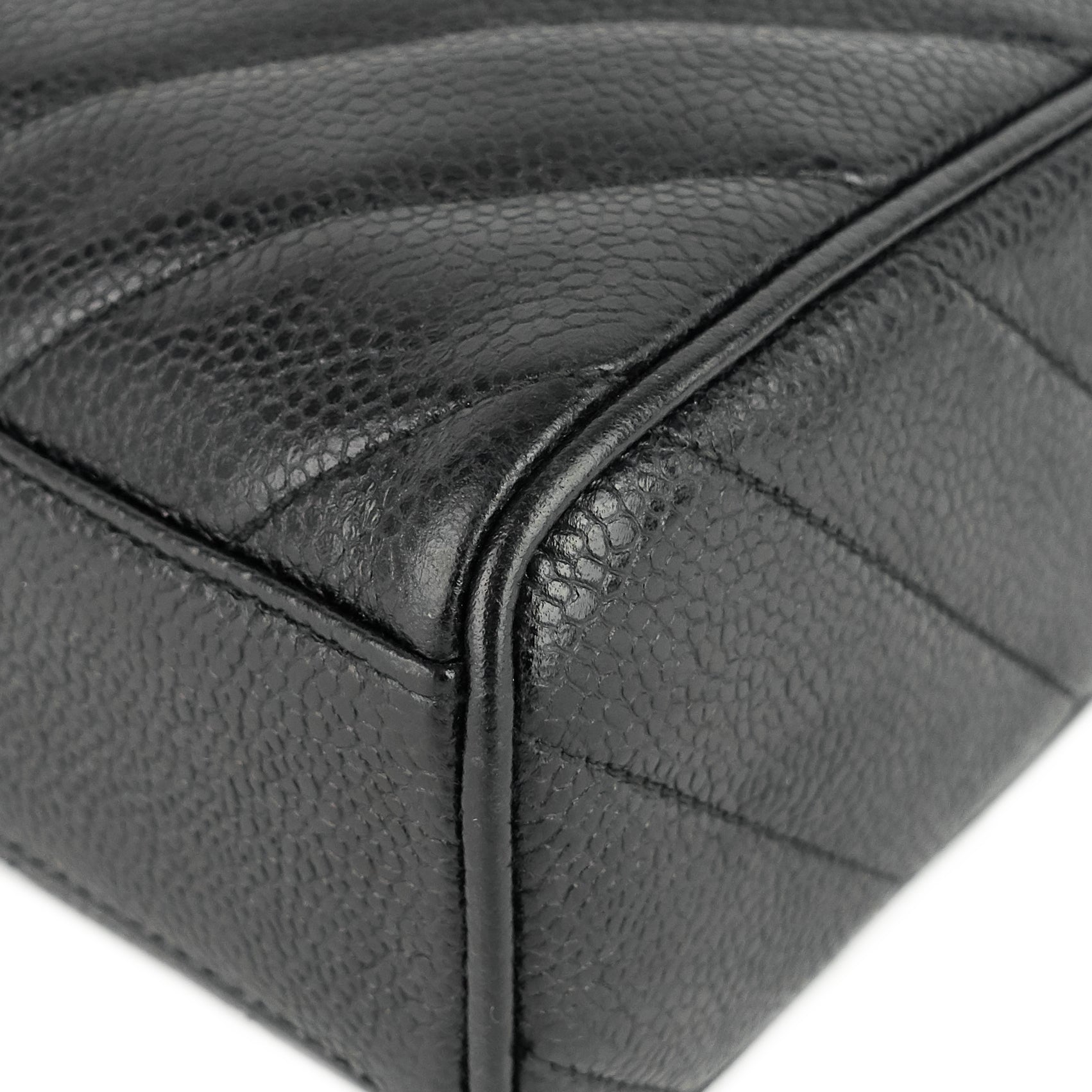 Chanel Quilted Caviar Leather CC Camera Bag