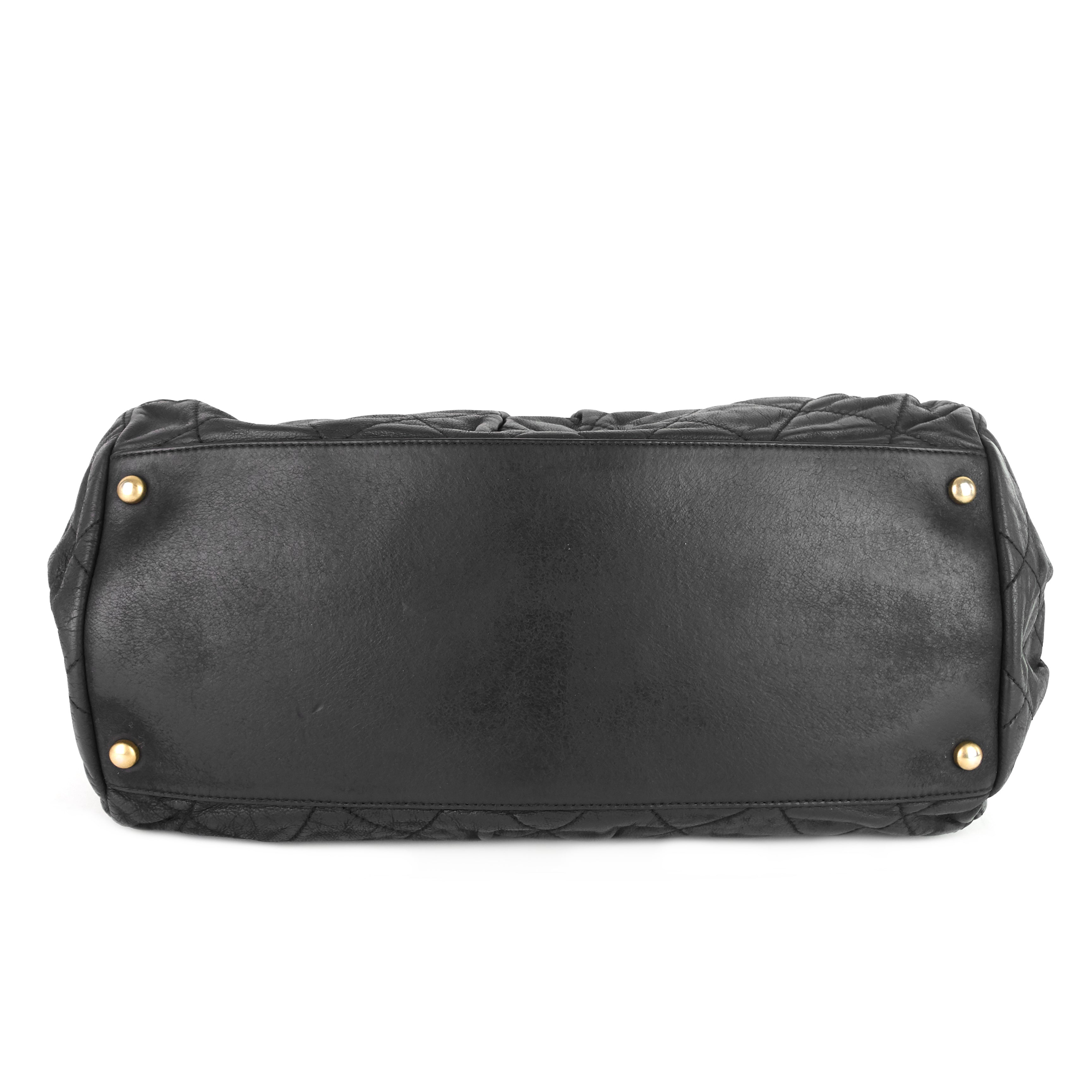 Chanel Chic Quilted Iridescent Calfskin Leather Bowling Bag