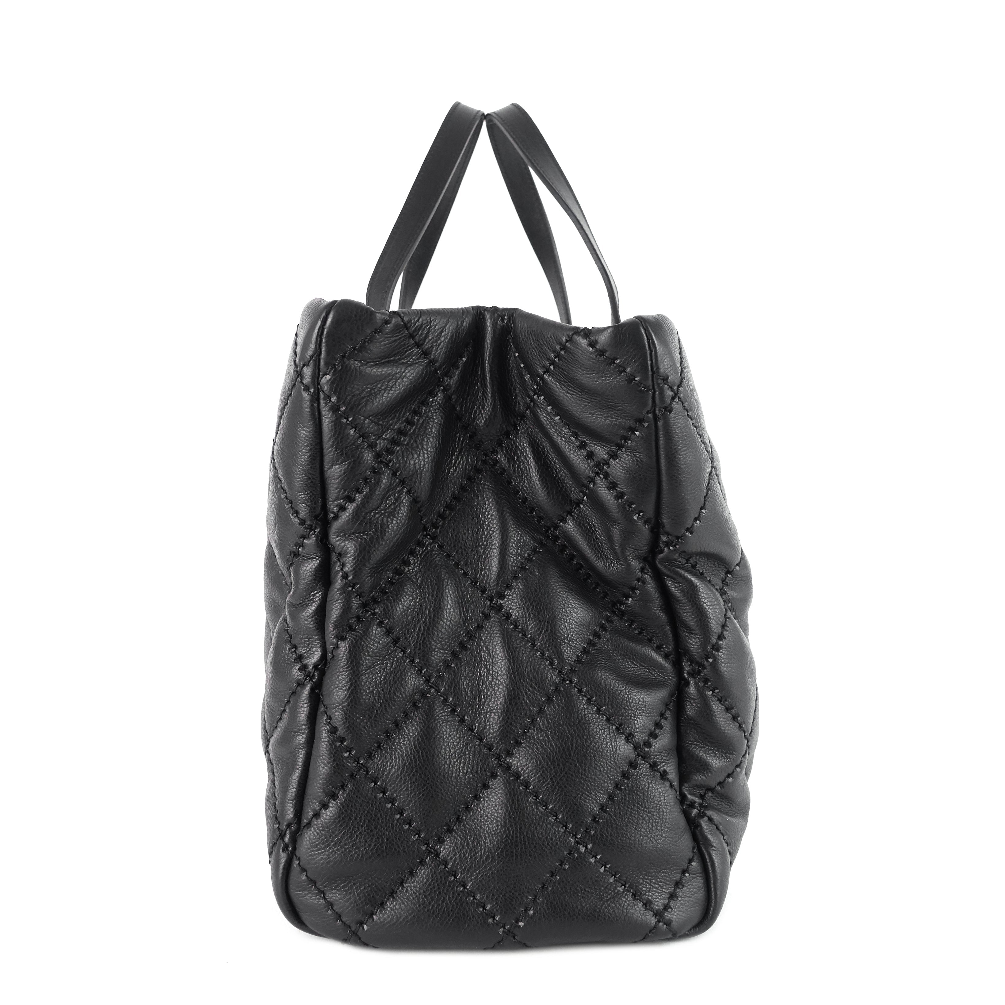 Chanel Retro Chain Large Calfskin Leather Shopping Tote Bag
