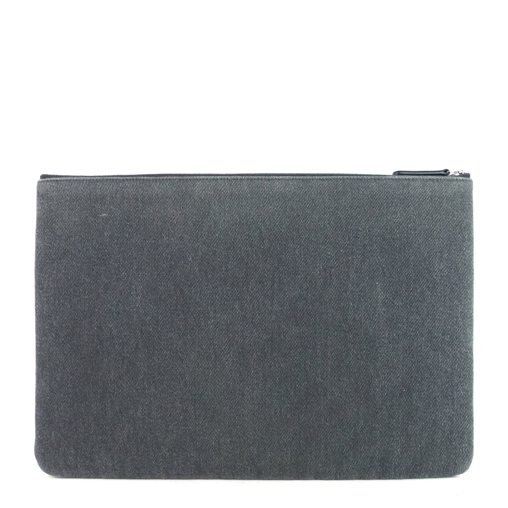Chanel Deauville Denim O Case Sequin Clutch Bag
