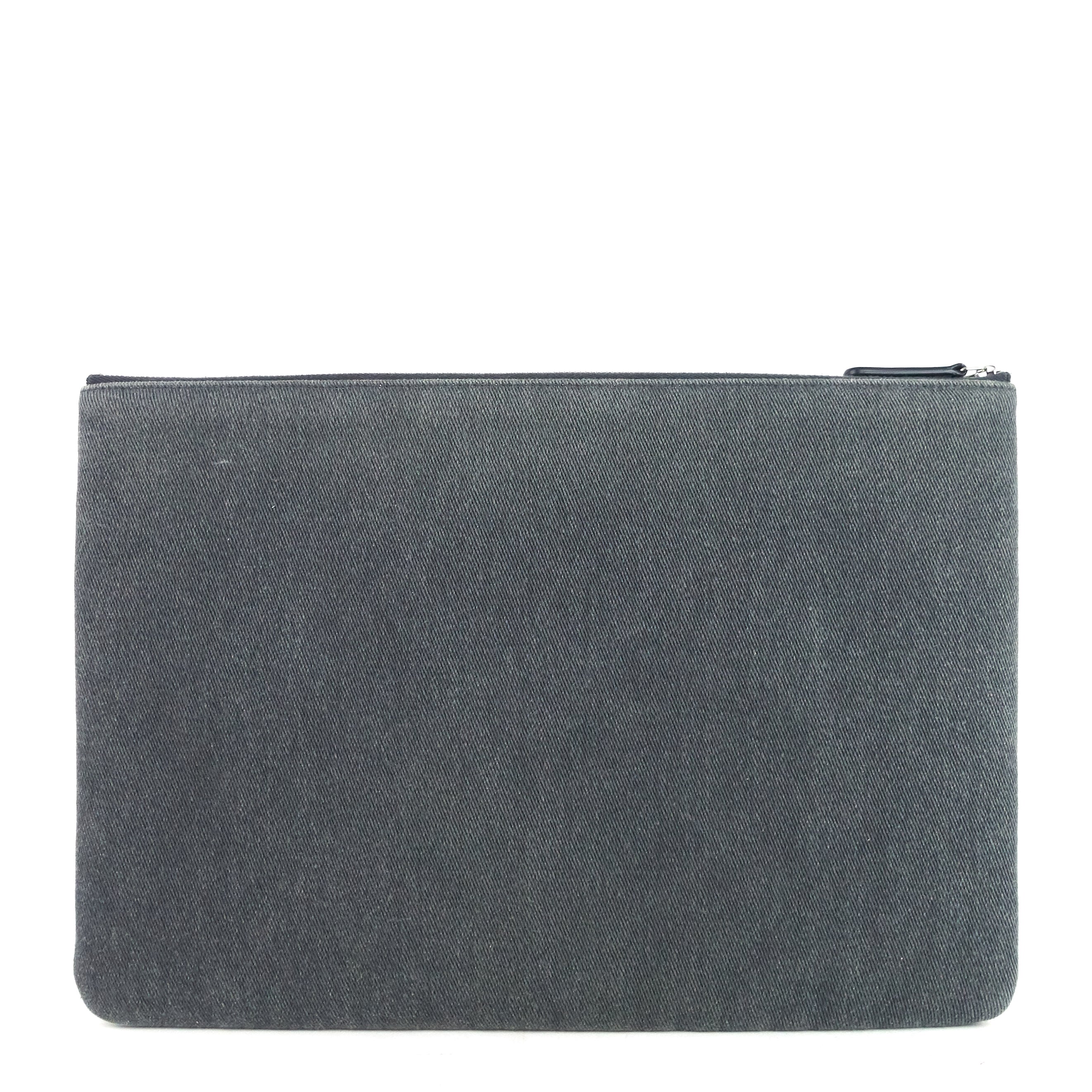 Chanel Deauville Denim O Case Sequin Clutch Bag