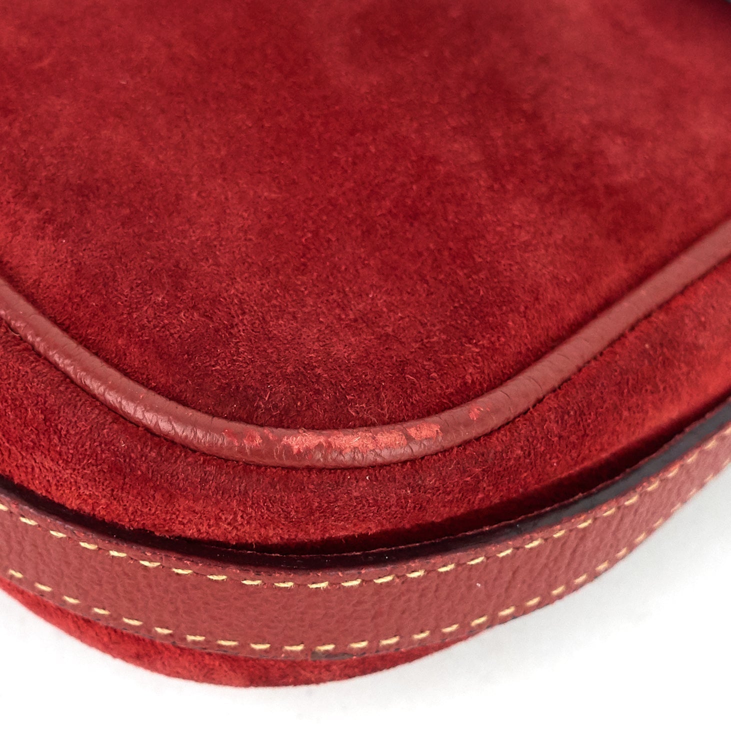 Gucci Saddle Flap Suede Shoulder/Belt Bag