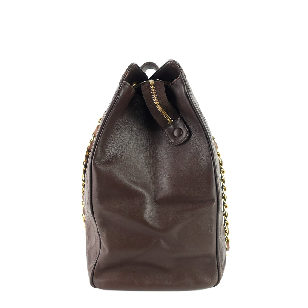 Chanel Vintage Supermodel Weekender Large Calfskin Leather Bag