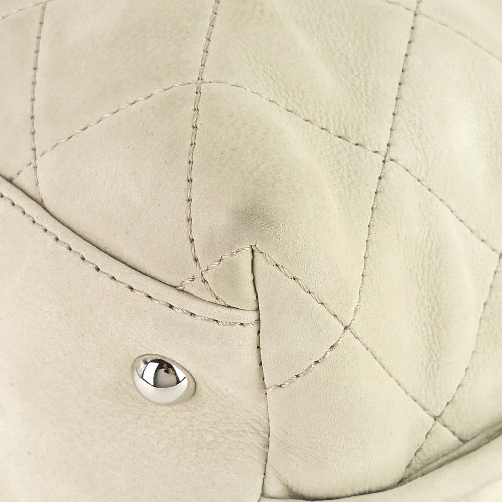 Chanel French Riviera Quilted Suede Hobo Bag