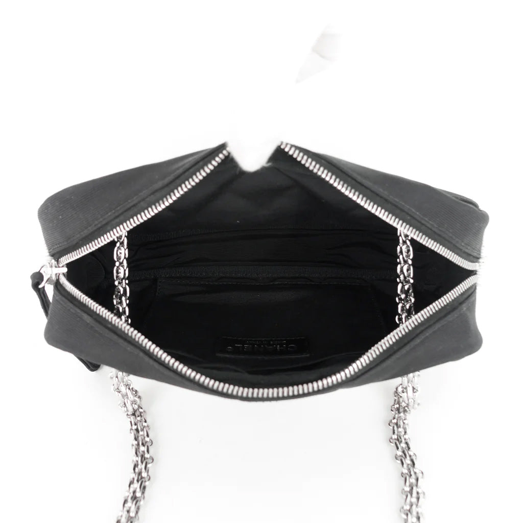 Chanel Reissue Small Black and Ivory Nylon Shoulder Bag