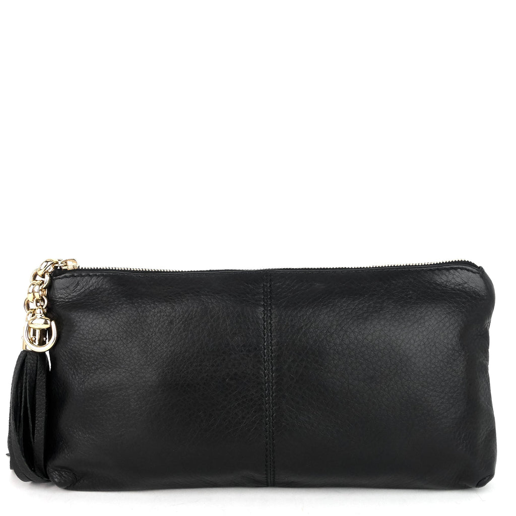 Gucci Sienna Tassel Leather Clutch Bag