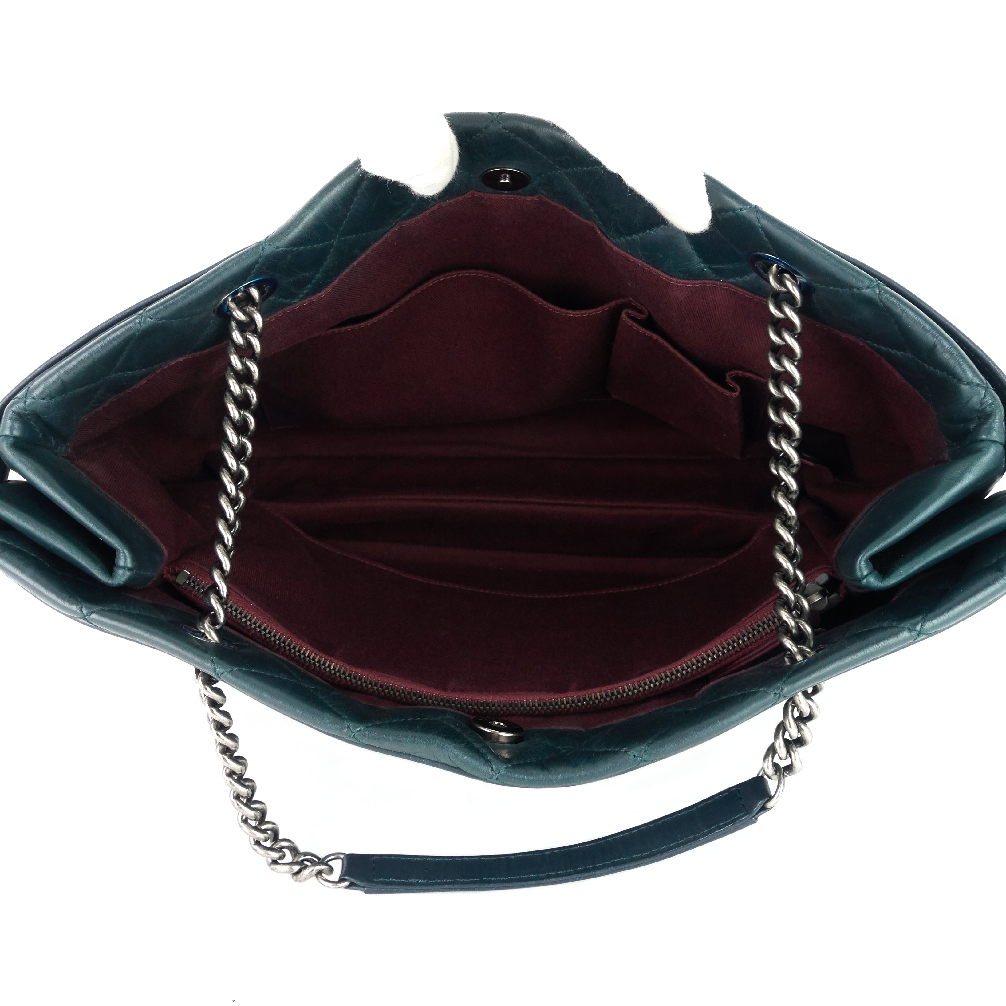 Chanel Glazed Calfskin Leather Shopping Tote Bag