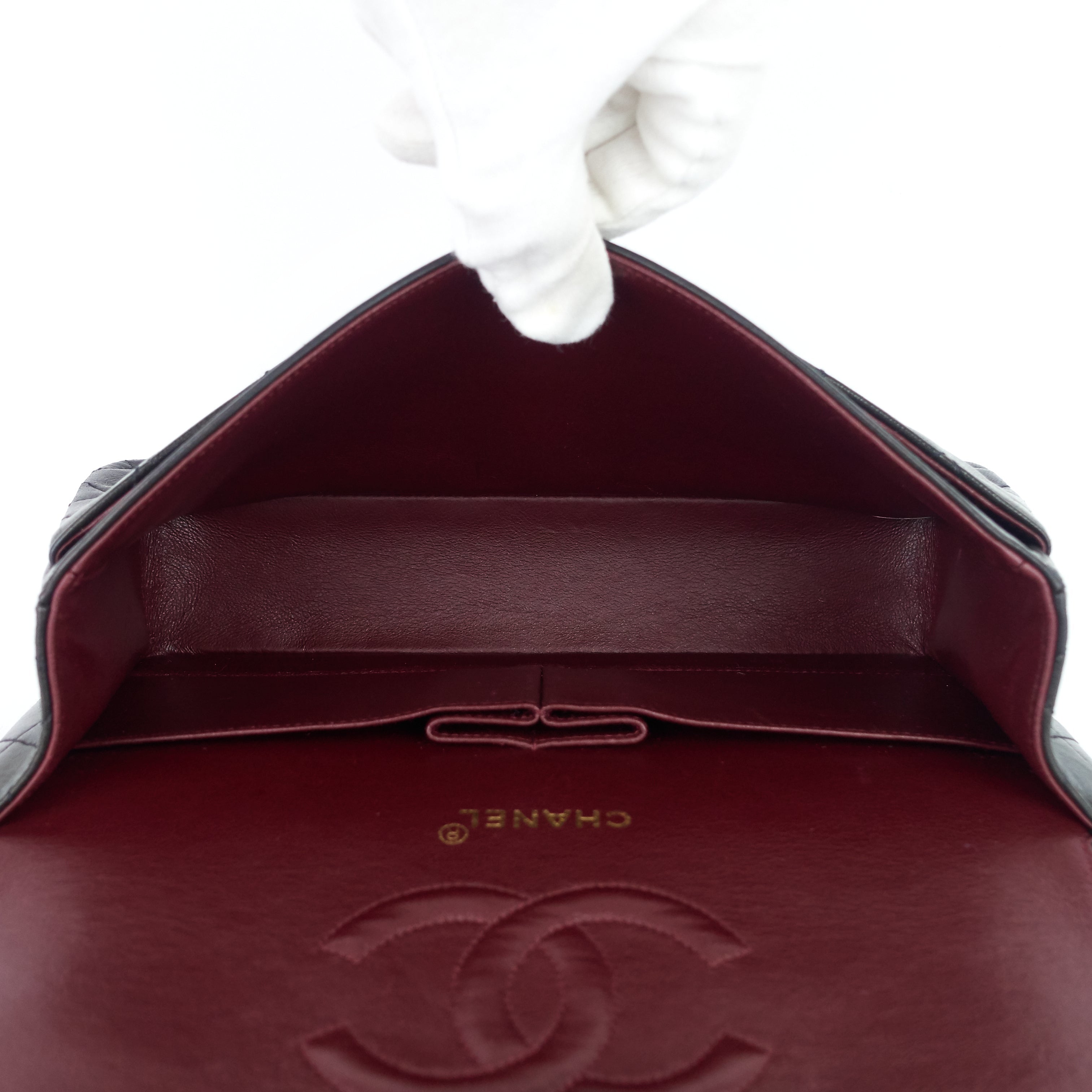 Chanel Double Flap Quilted Lambskin Leather Bag