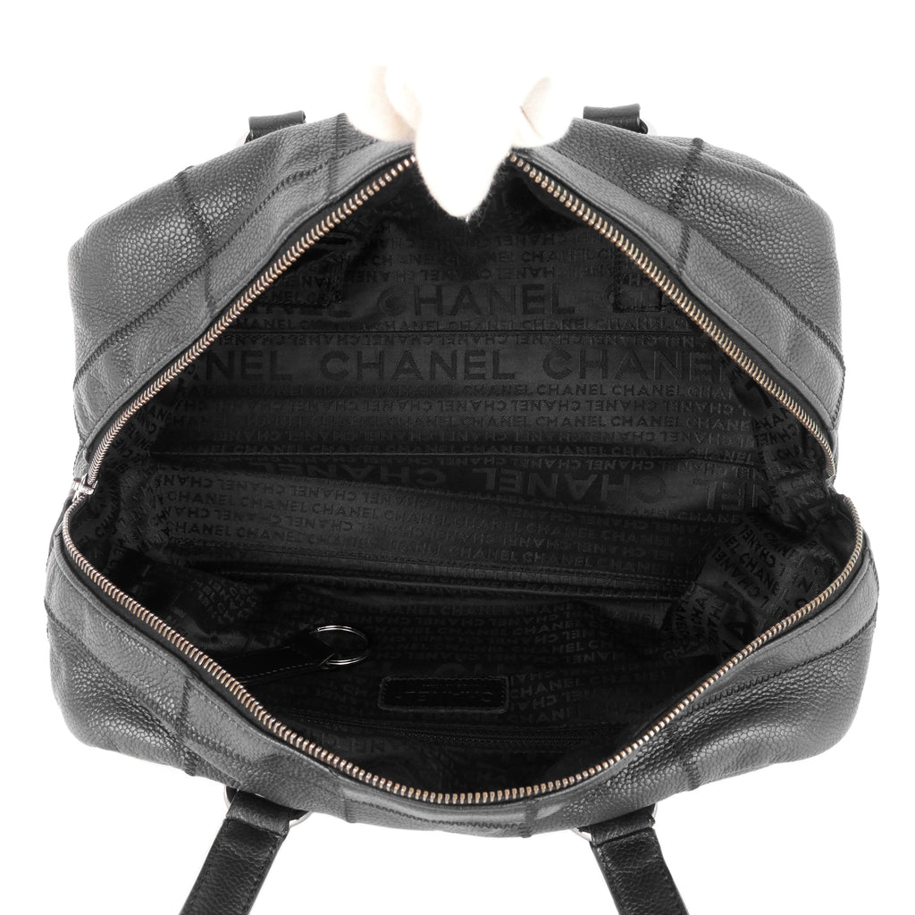 Chanel Choco Bar Quilted Caviar Shoulder Bag