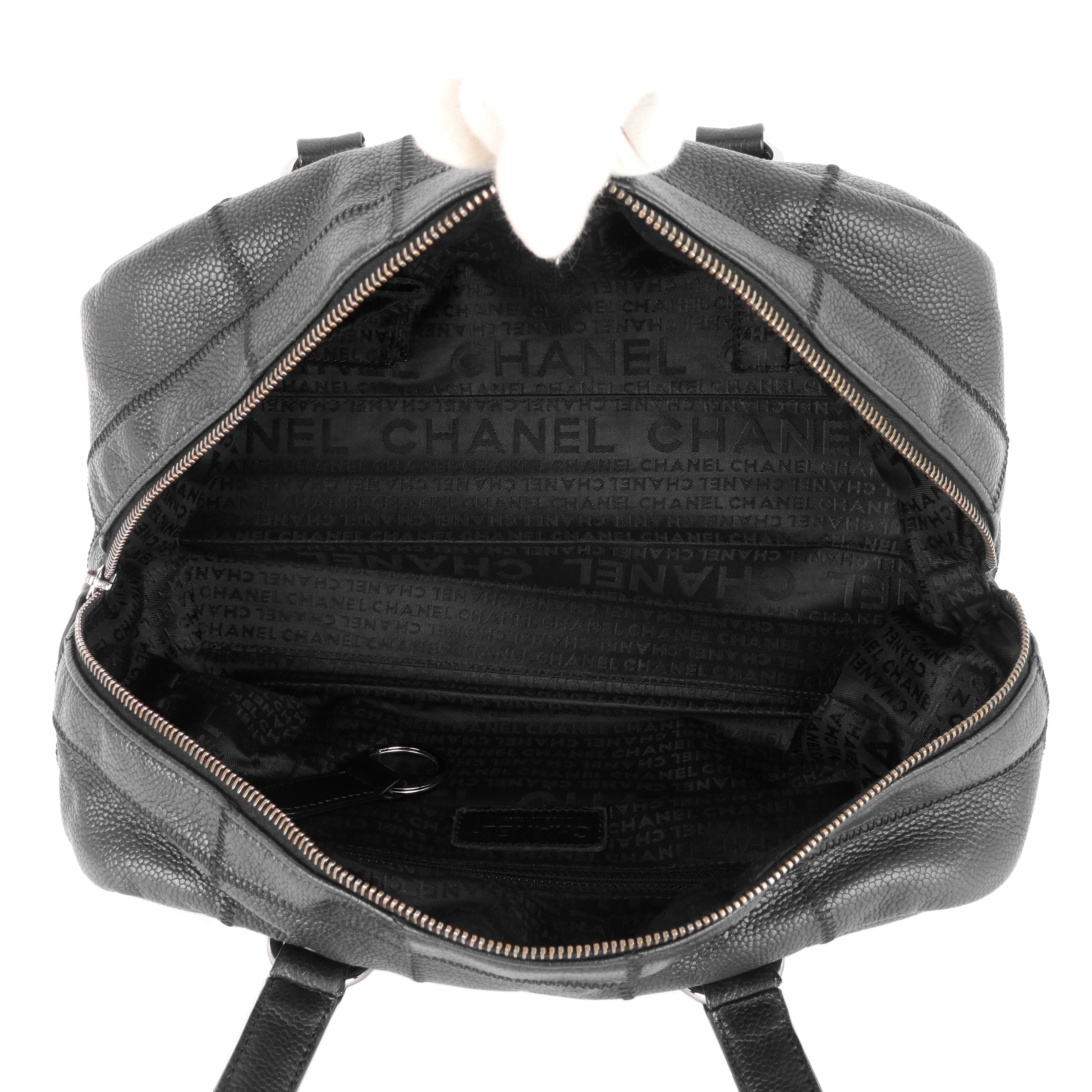 Chanel Choco Bar Quilted Caviar Shoulder Bag