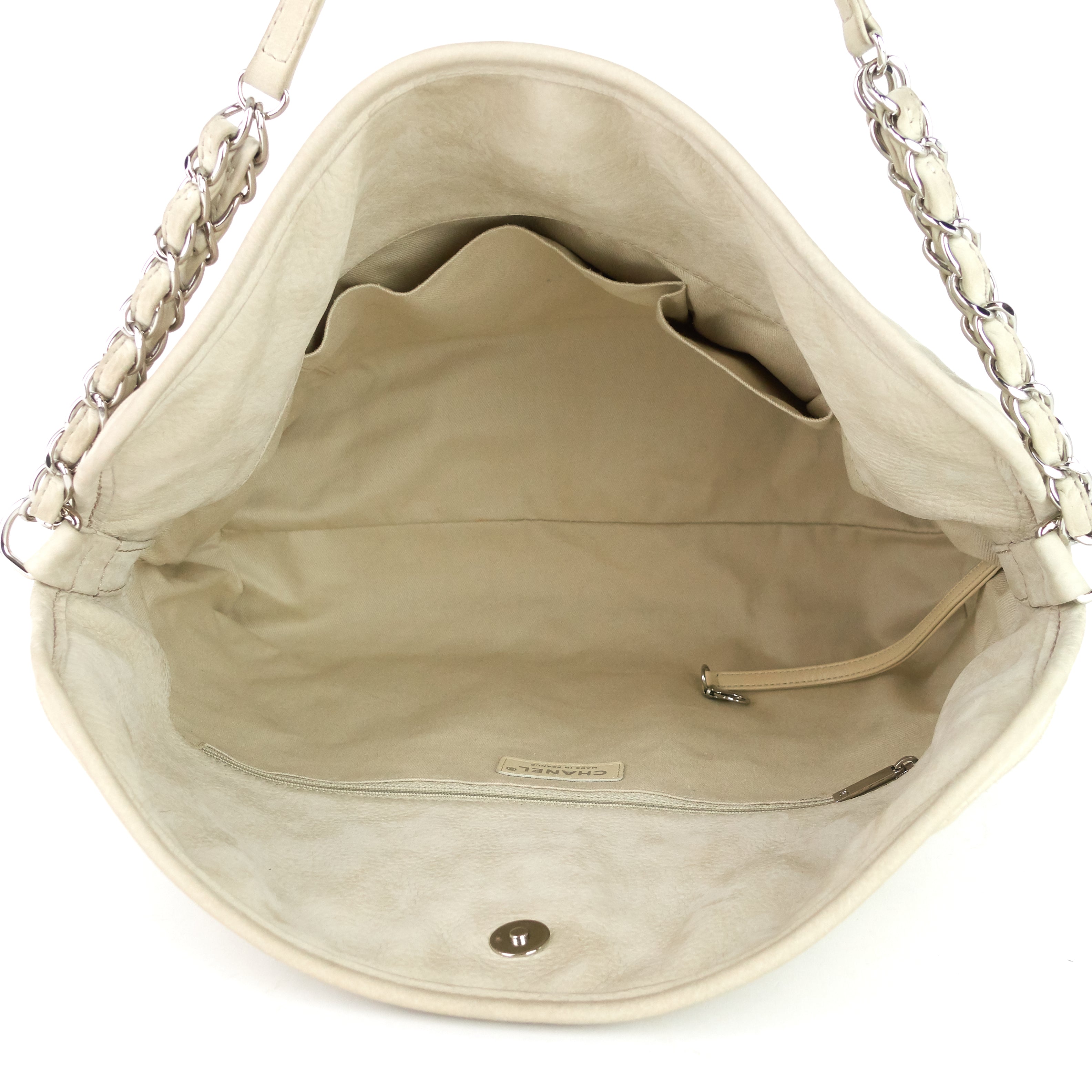 Chanel French Riviera Quilted Suede Hobo Bag