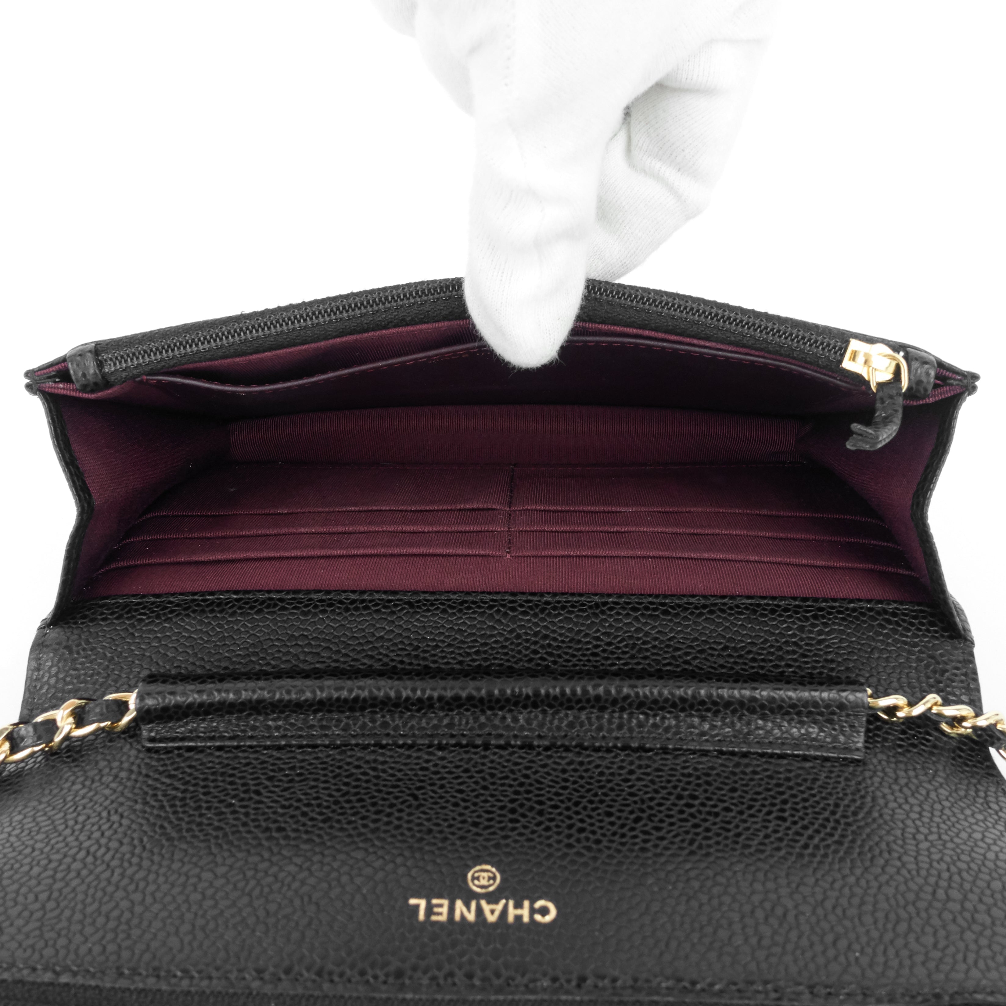 Chanel Wallet on Chain Caviar Leather Bag