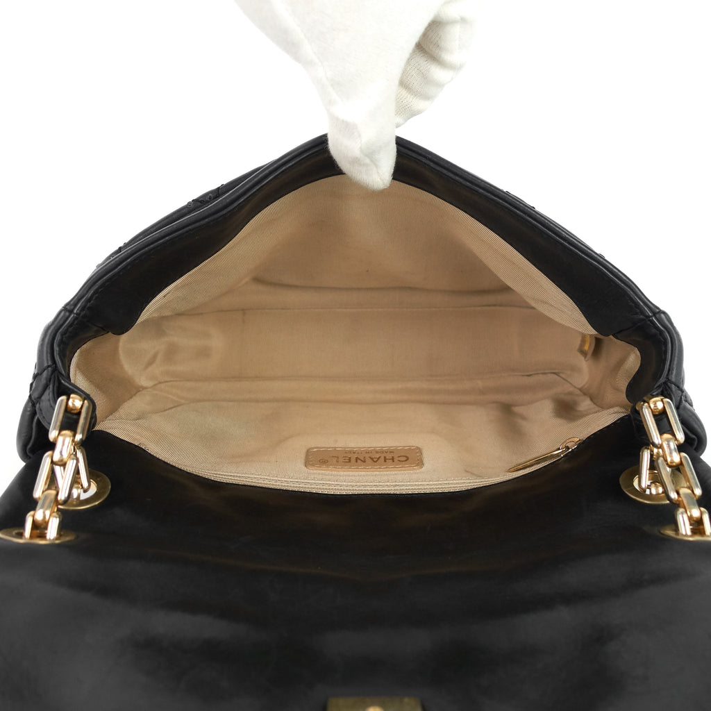 Chanel Retro Chain Medium Calfskin Leather Flap Bag