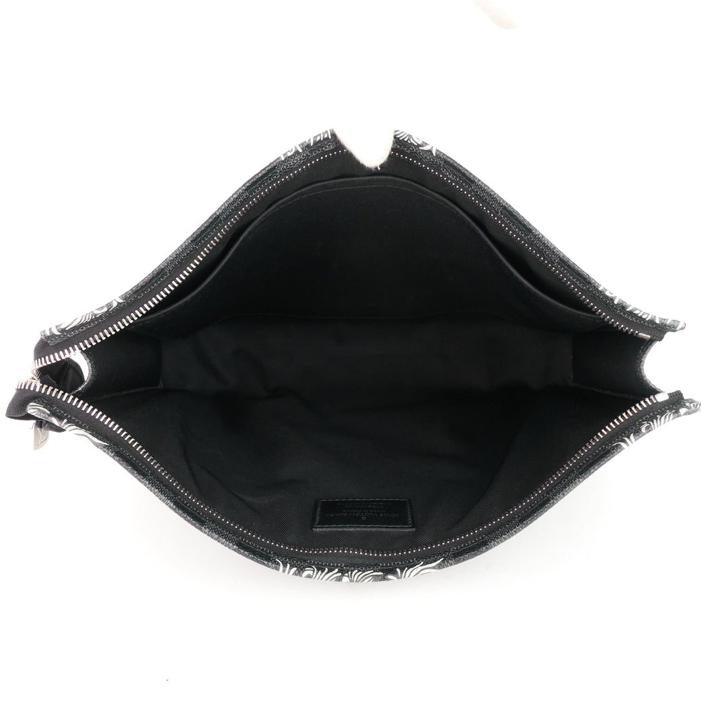 Louis Vuitto Pochette Voyage Rope Damier Graphite Canvas Clutch Bag