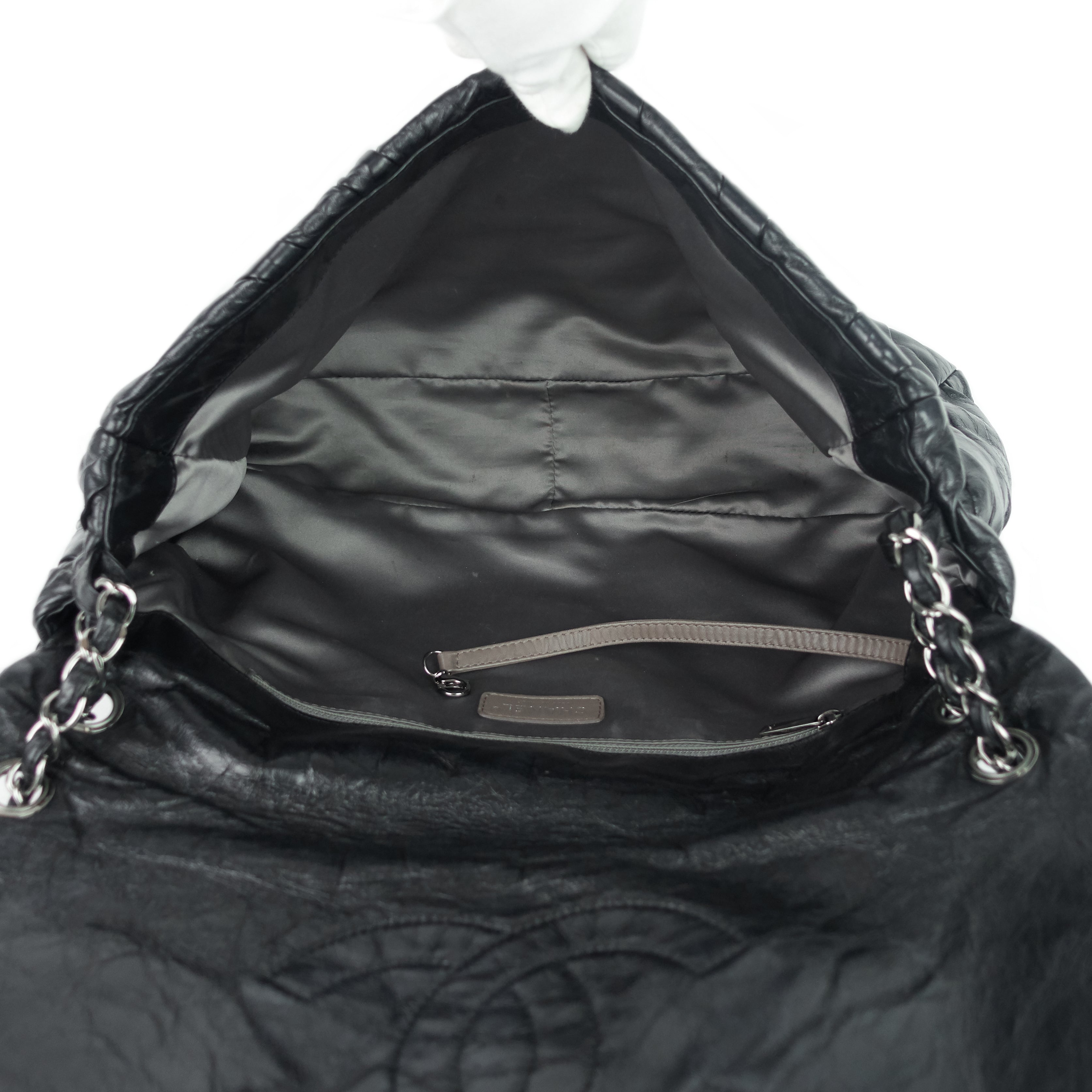 Chanel Twisted Flap Maxi Glazed Calfskin Leather Bag