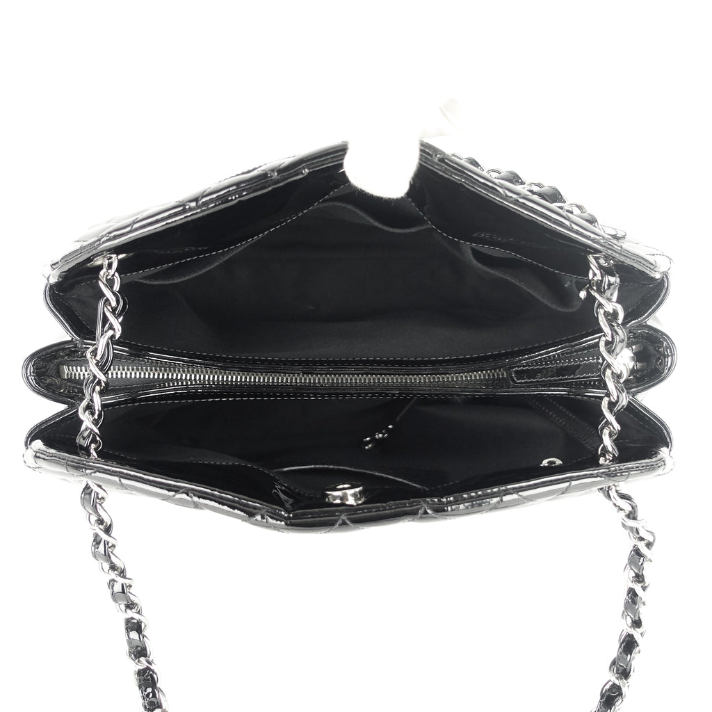 Chanel Just Mademoiselle Large Patent Leather Bag