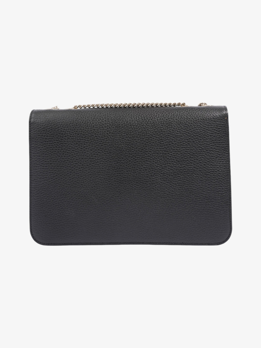Gucci Dollar Interlocking G Black Calfskin Leather Medium