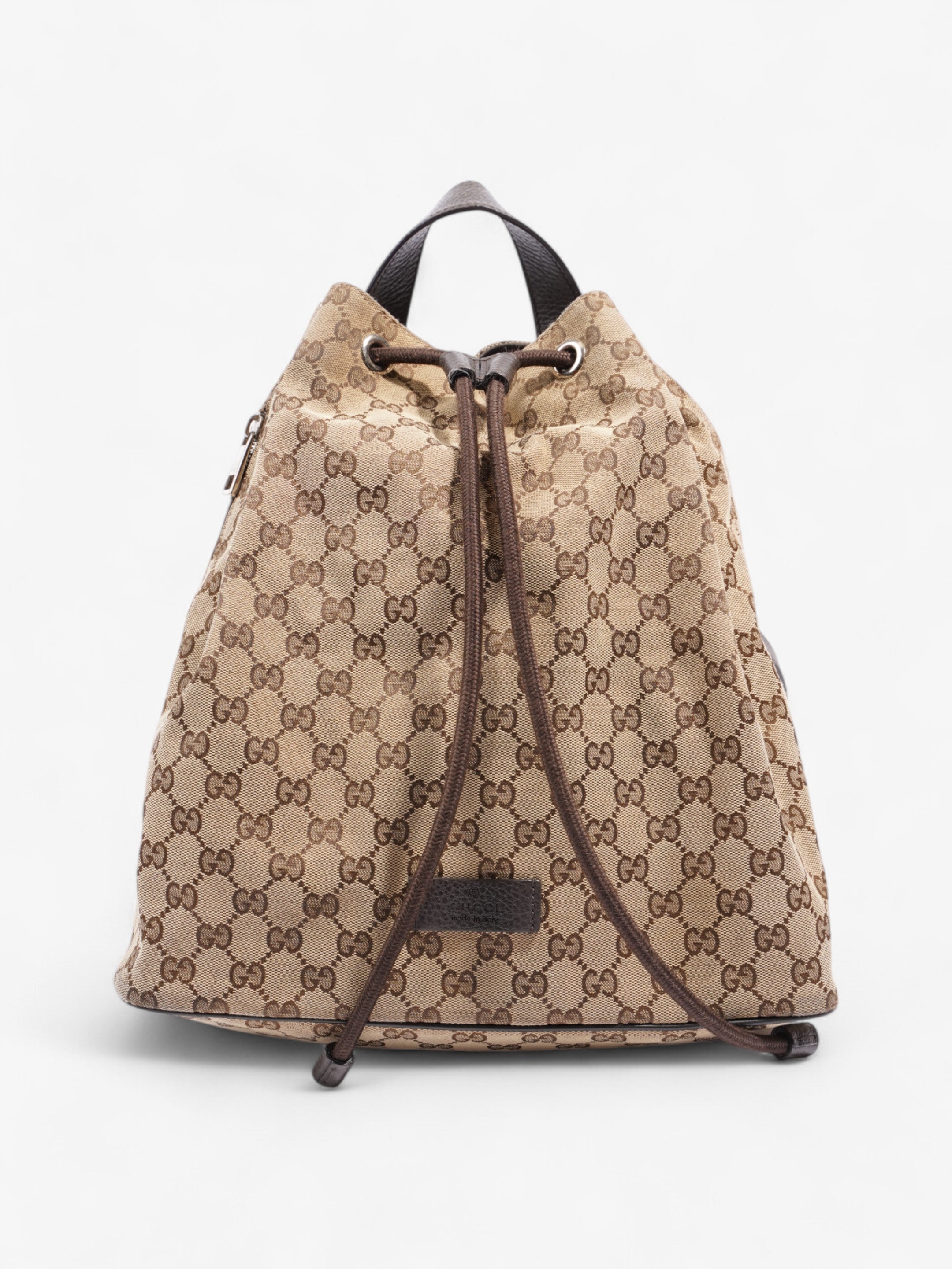 Gucci Drawstring Backpack GG Supreme Canvas