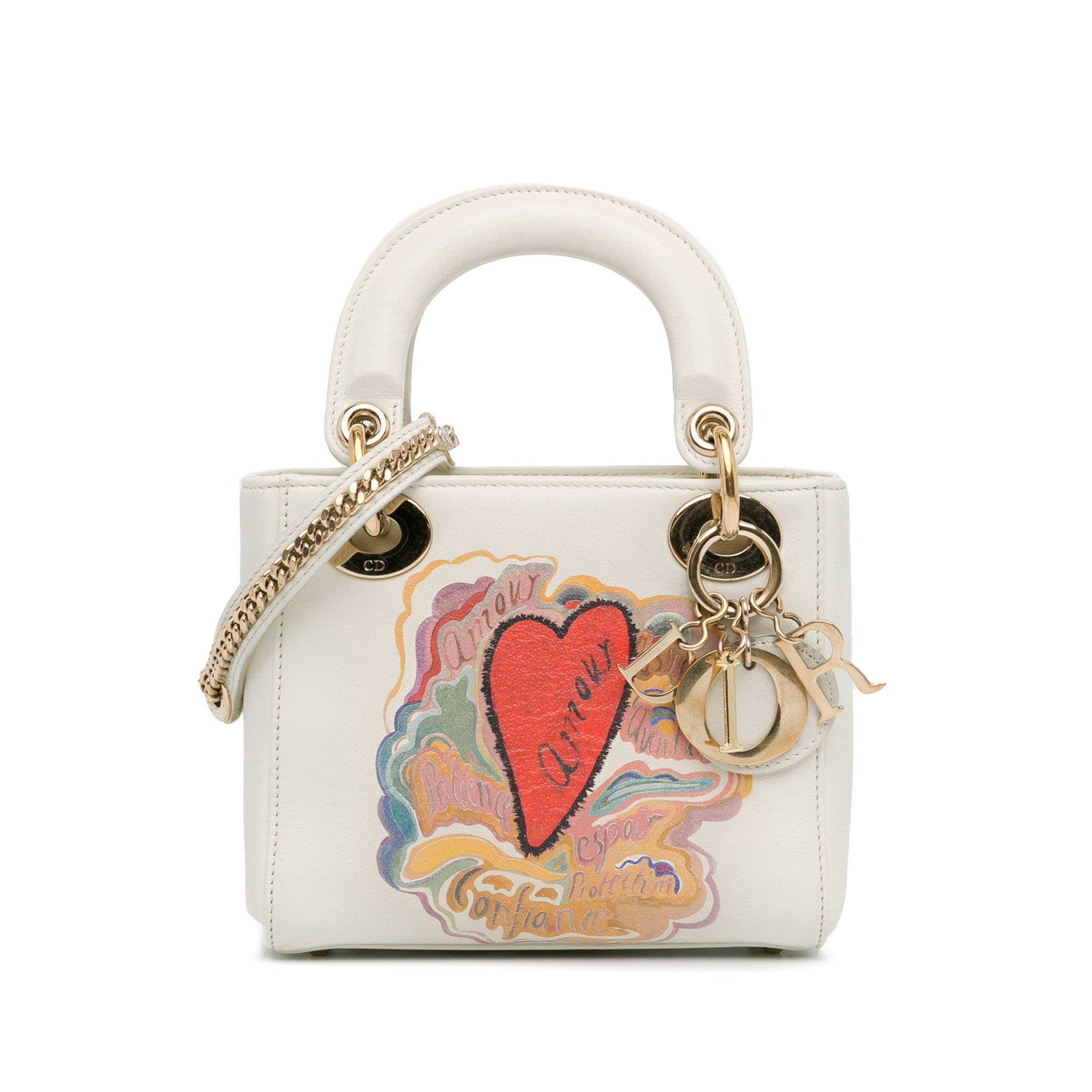 Lady Dior Bag Printed Leather Mini