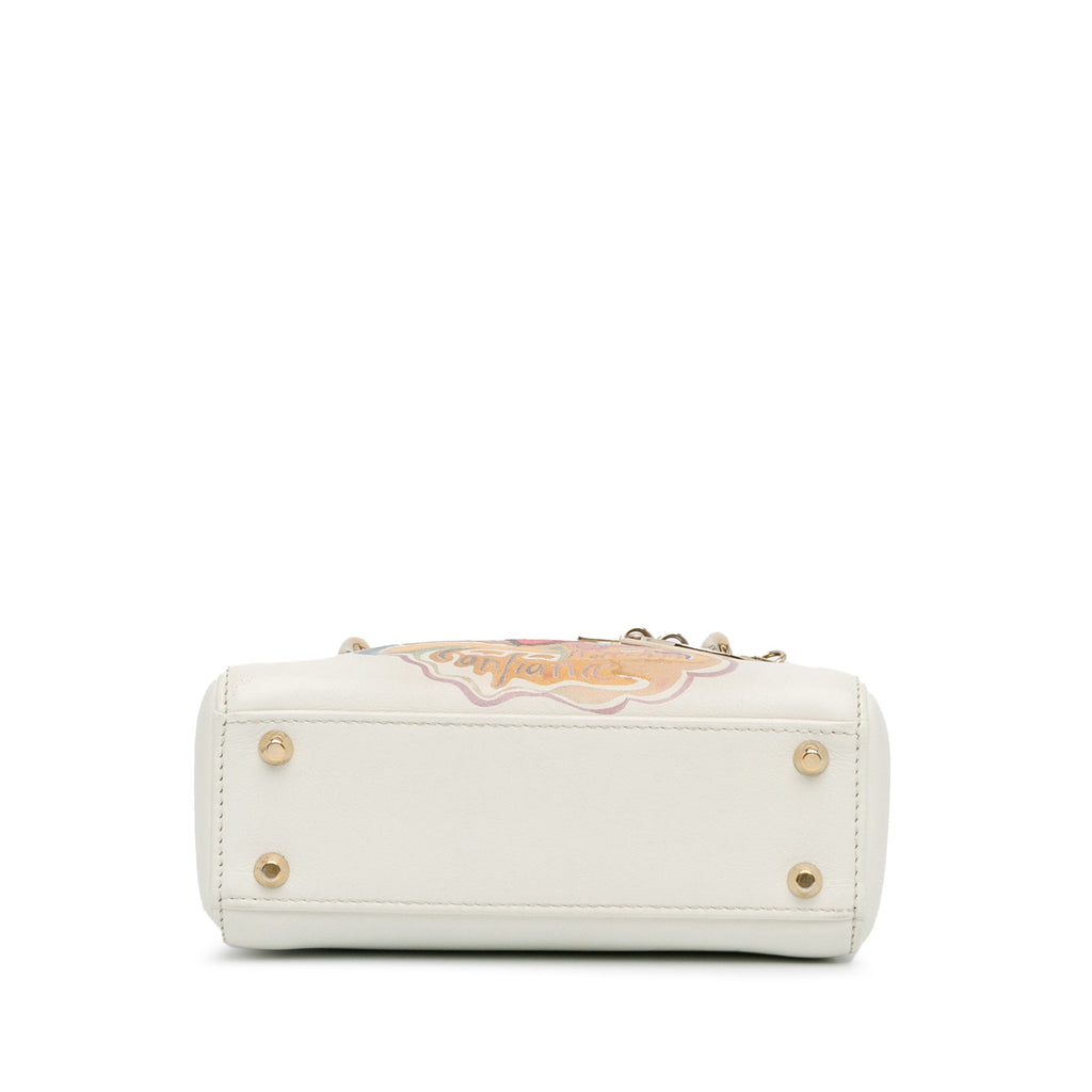 Lady Dior Bag Printed Leather Mini