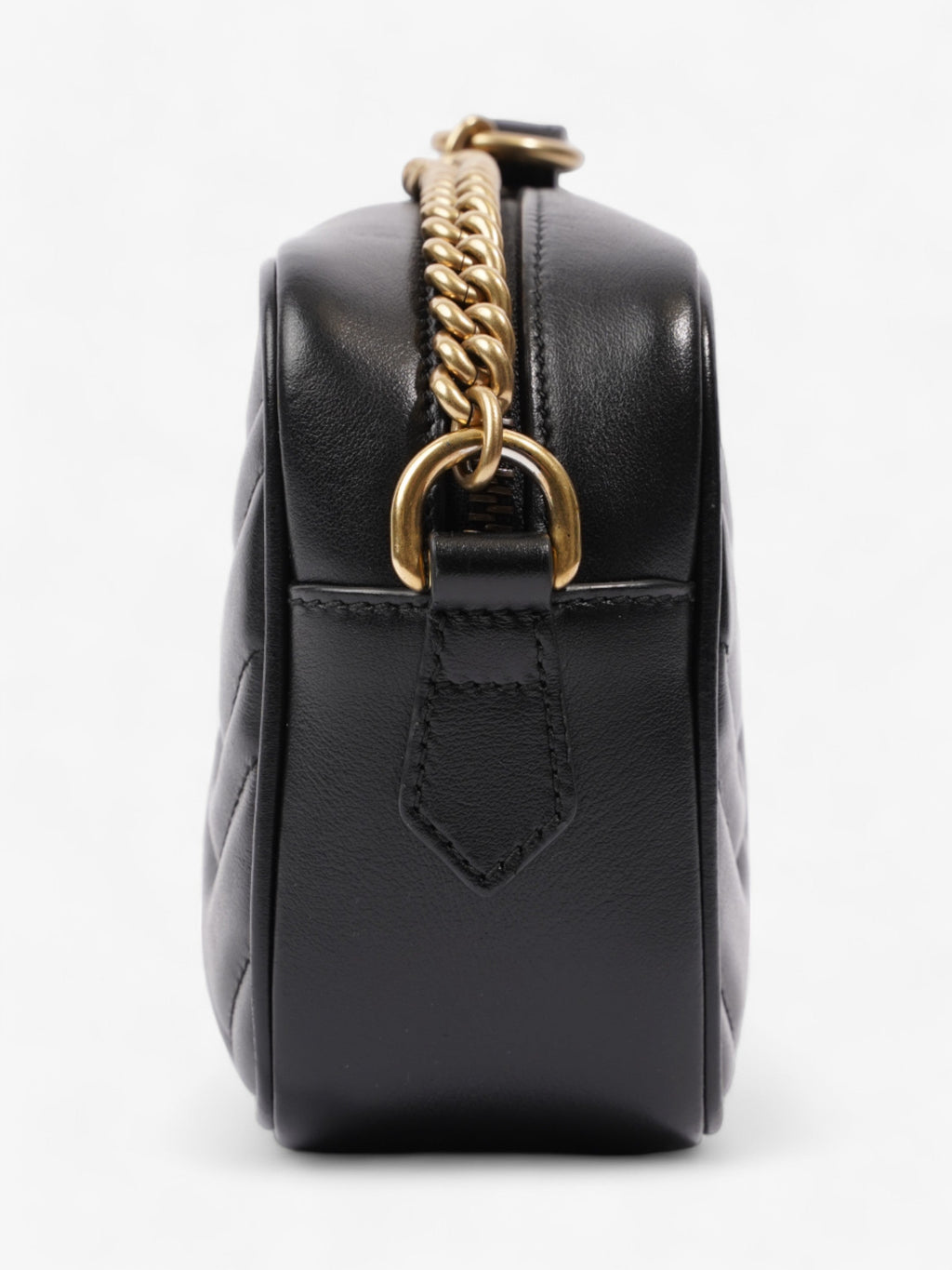 Gucci GG Marmont Black Matelasse Leather Mini