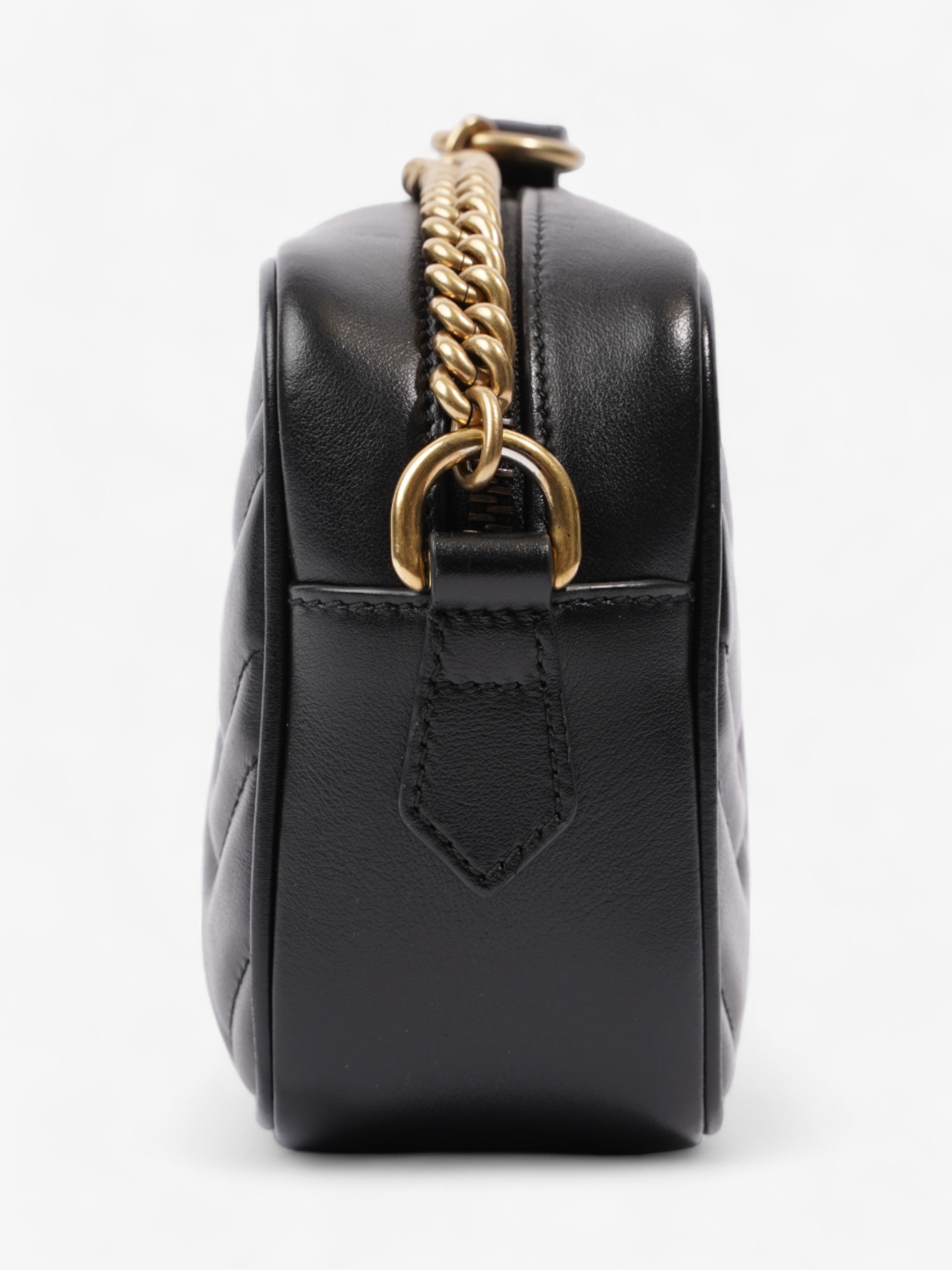 Gucci GG Marmont Black Matelasse Leather Mini