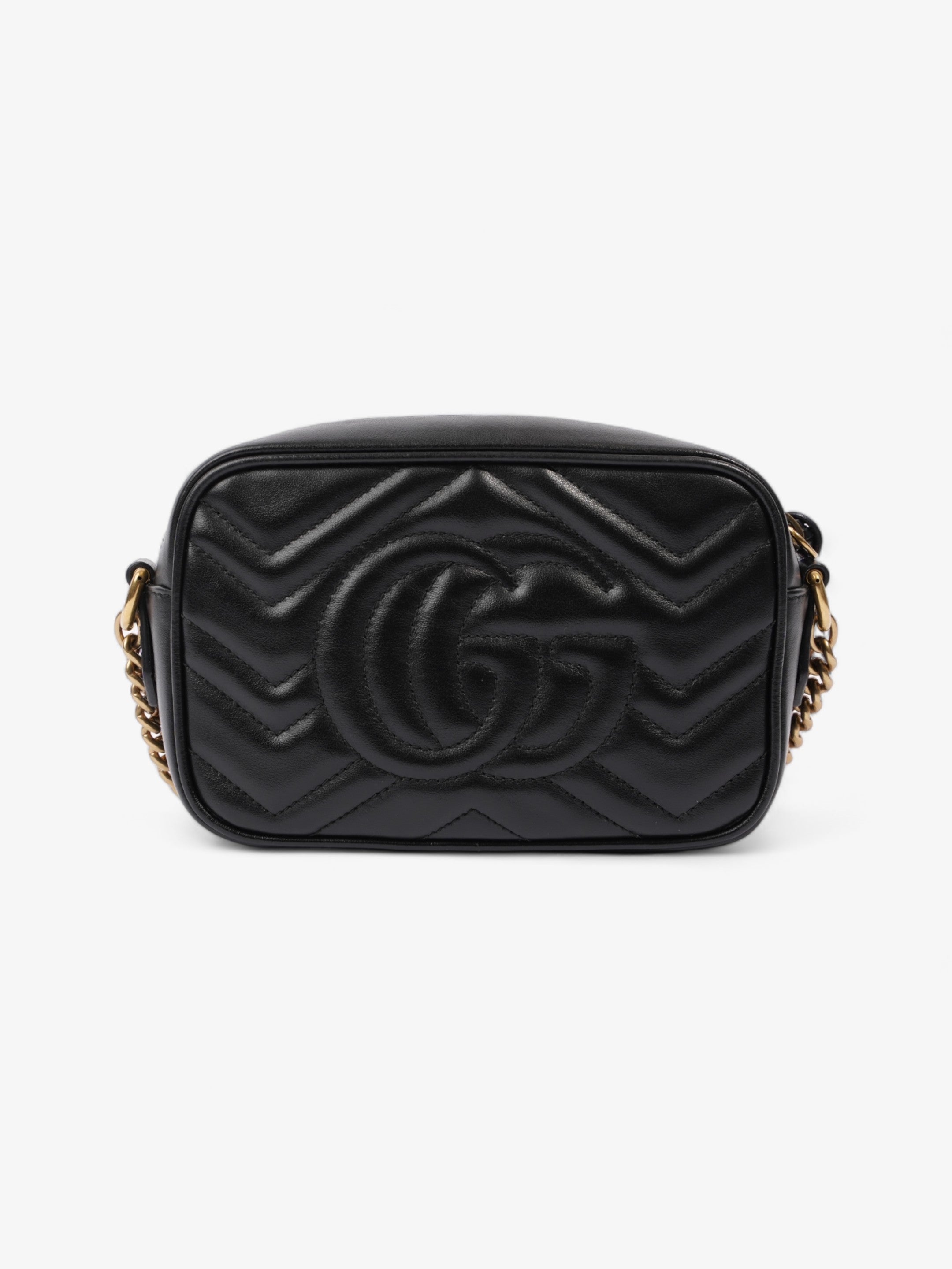 Gucci GG Marmont Black Matelasse Leather Mini