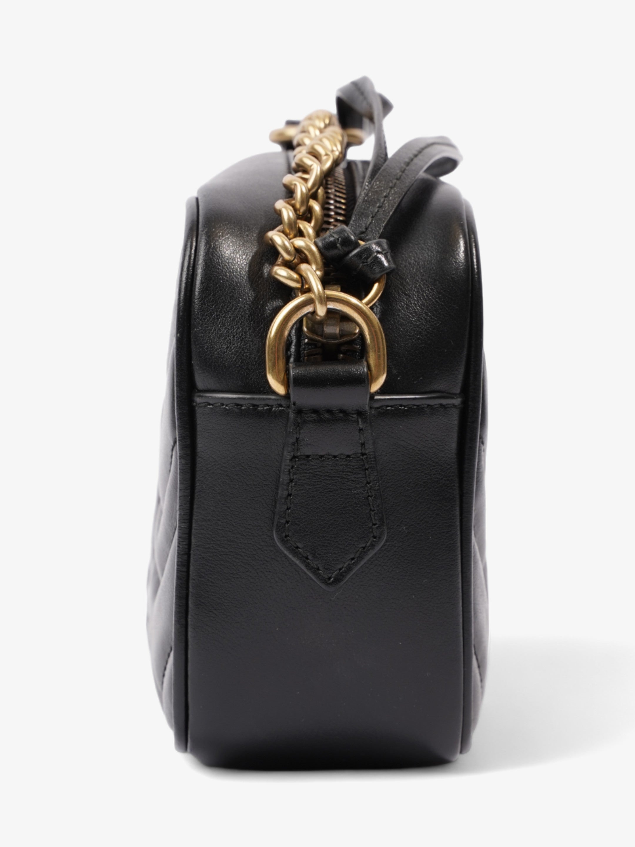 Gucci GG Marmont Black Matelasse Leather Mini