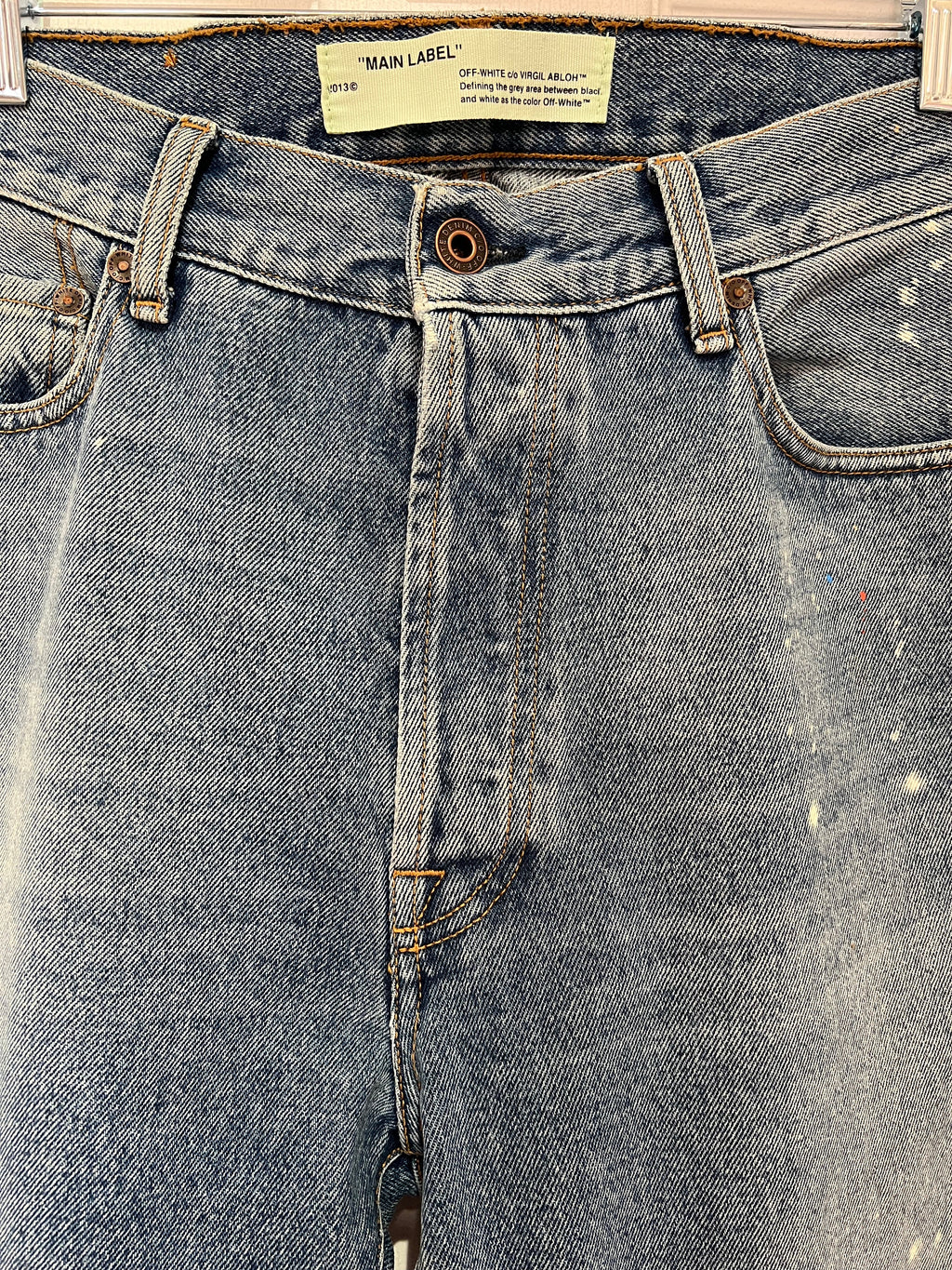 OFF-WHITE VIRGIL ABLOH DISTRESSED ARROW JEANS