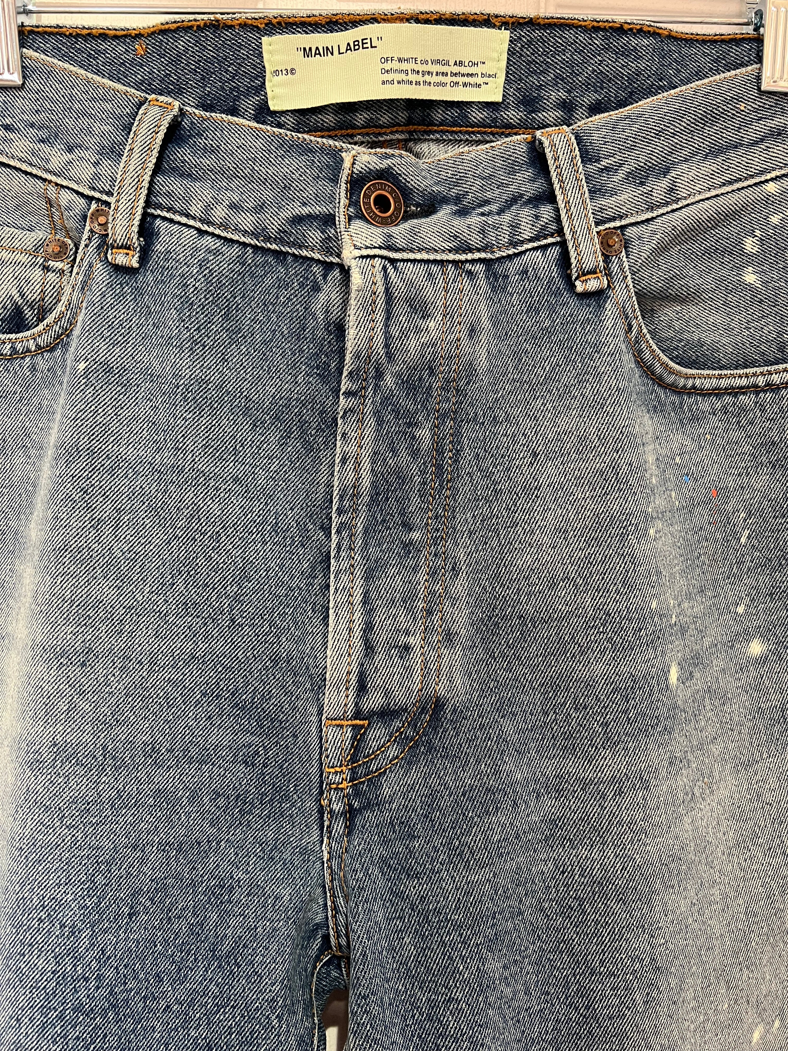 OFF-WHITE VIRGIL ABLOH DISTRESSED ARROW JEANS