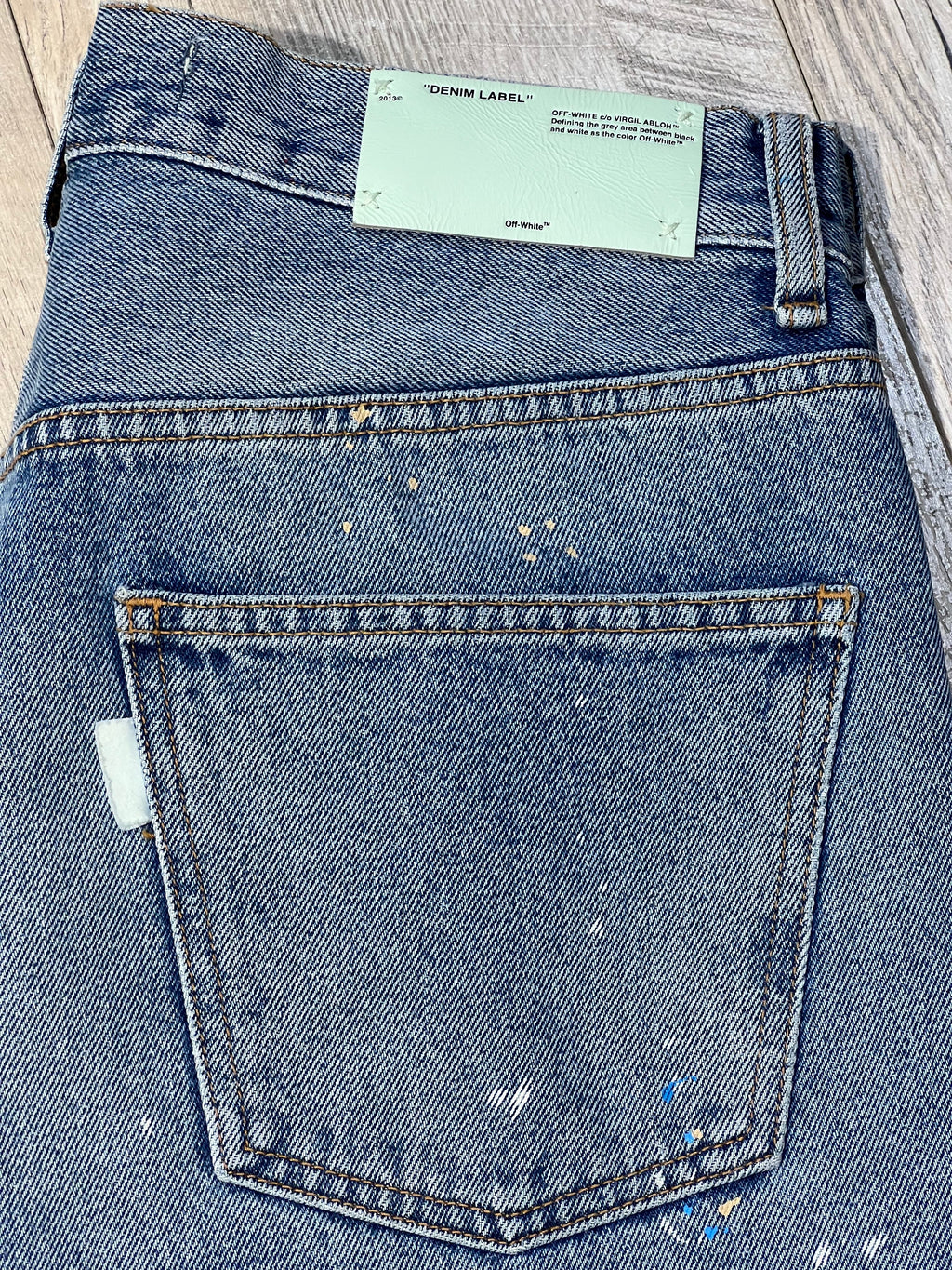 OFF-WHITE VIRGIL ABLOH DISTRESSED ARROW JEANS