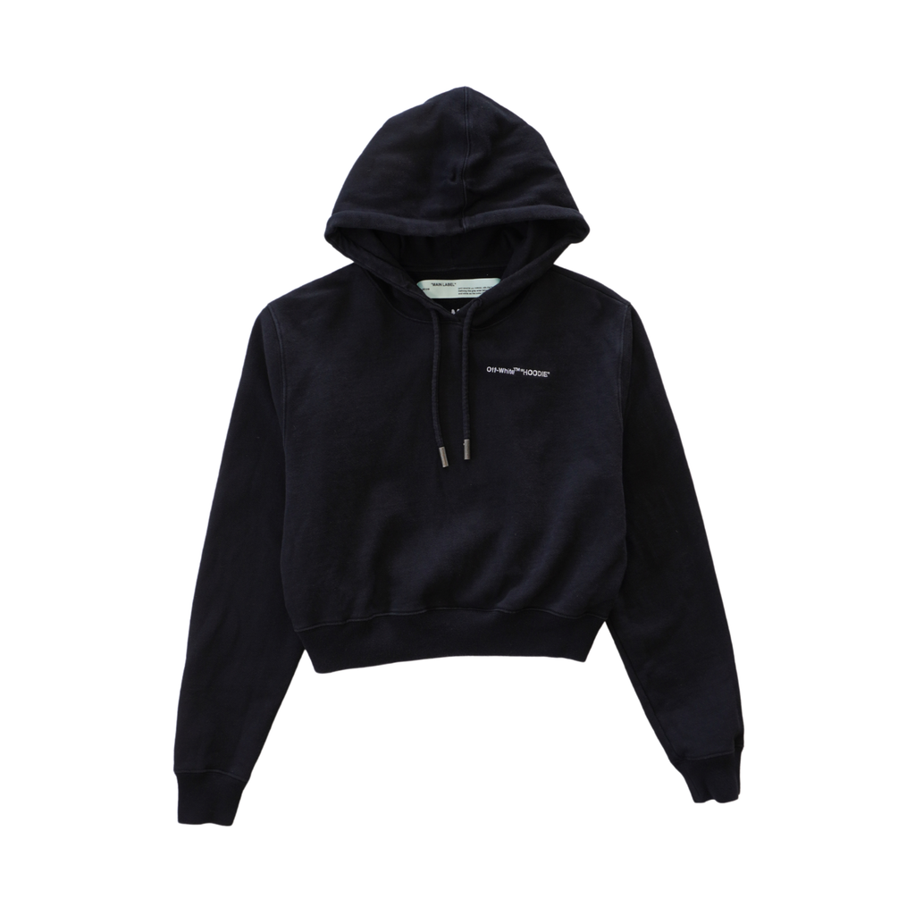 Off-White Cropped Hoodie - Women's XS