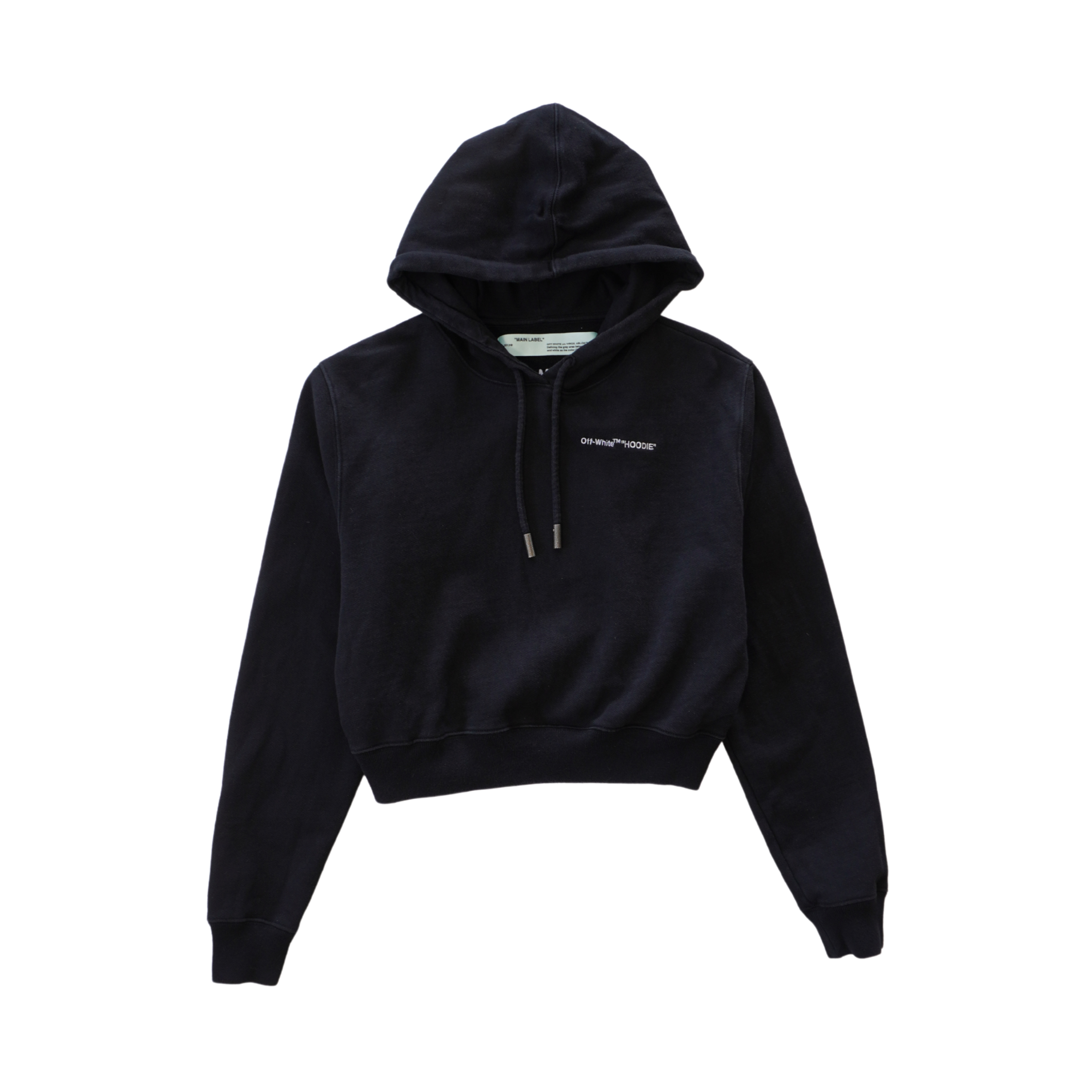 Off-White Cropped Hoodie - Women's XS