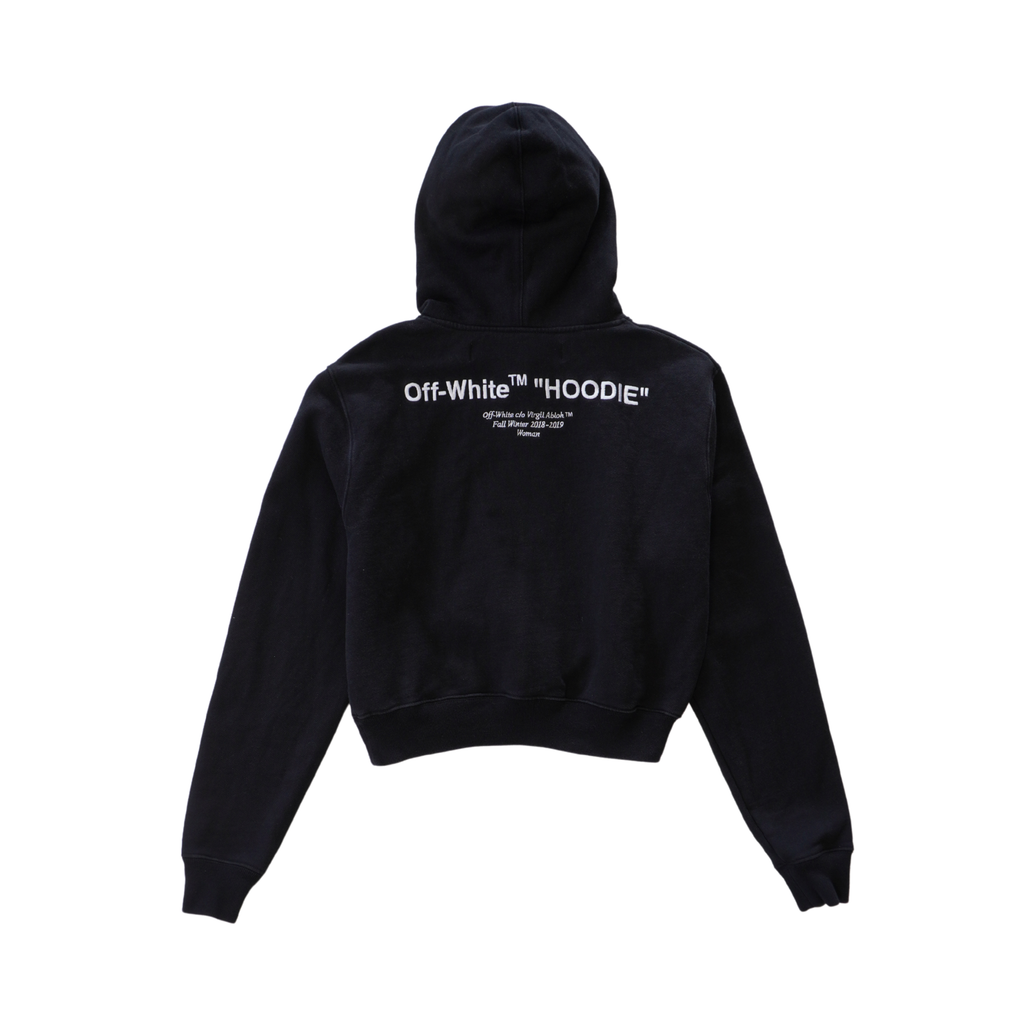 Off-White Cropped Hoodie - Women's XS