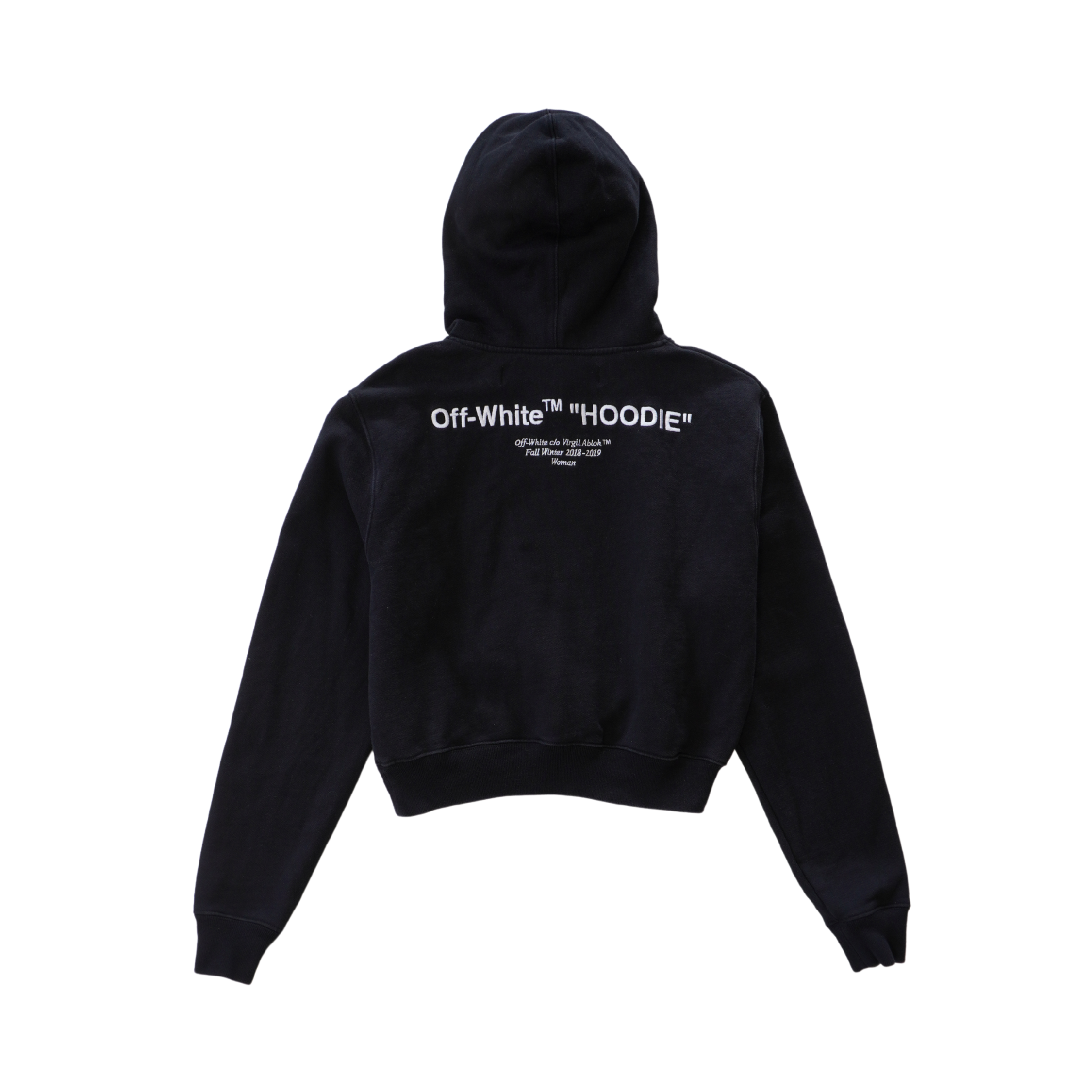 Off-White Cropped Hoodie - Women's XS