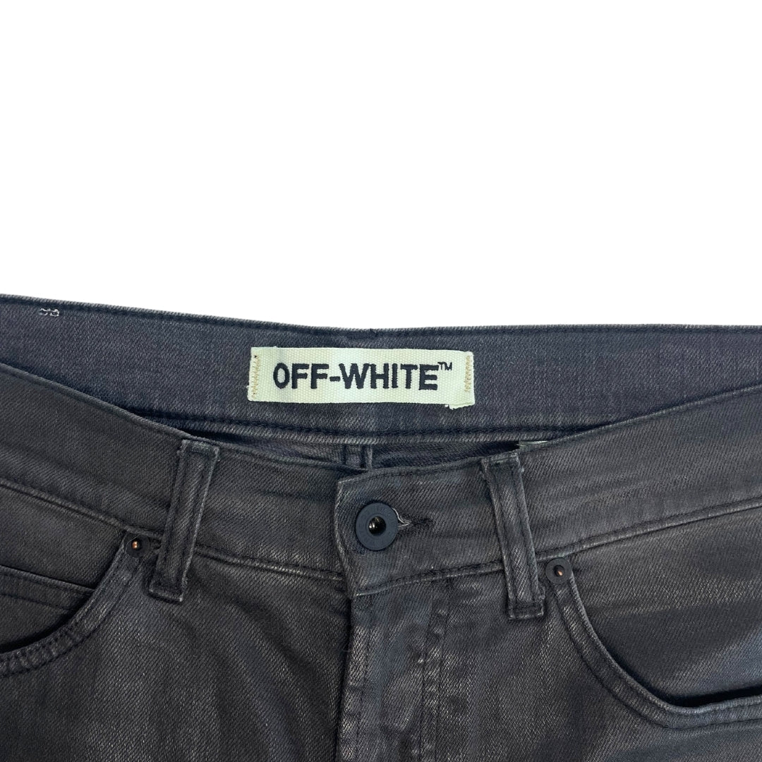 Off-White Waxed Cotton Jeans - Men's 32