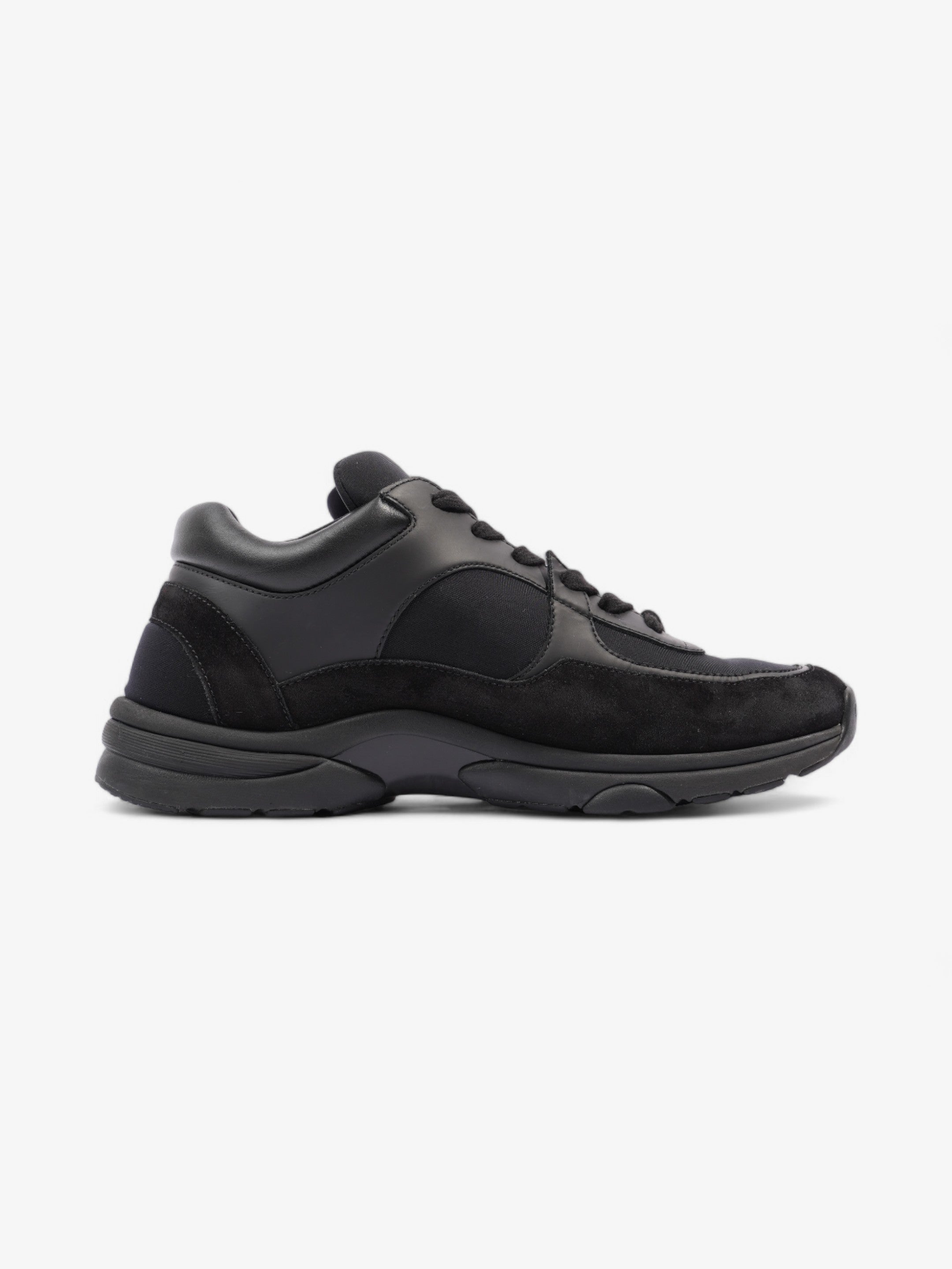 Chanel CC Runners  Black Suede EU 39.5 UK 6.5