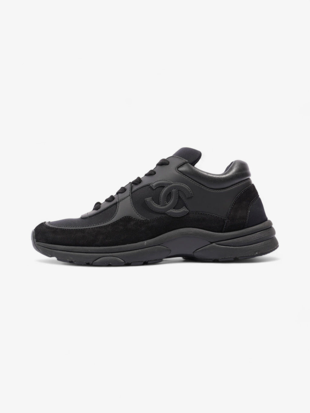 Chanel CC Runners  Black Suede EU 39.5 UK 6.5