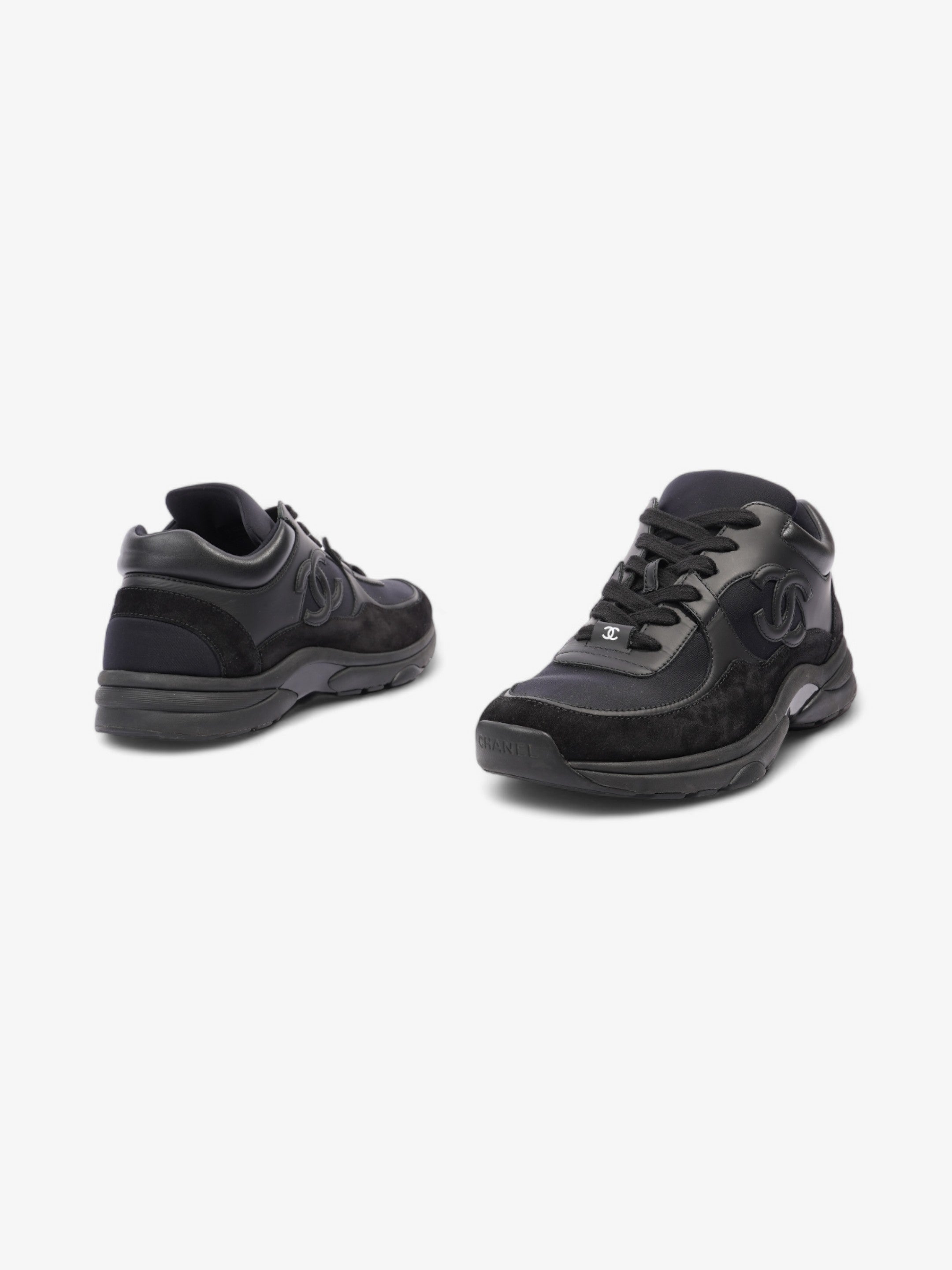 Chanel CC Runners  Black Suede EU 39.5 UK 6.5