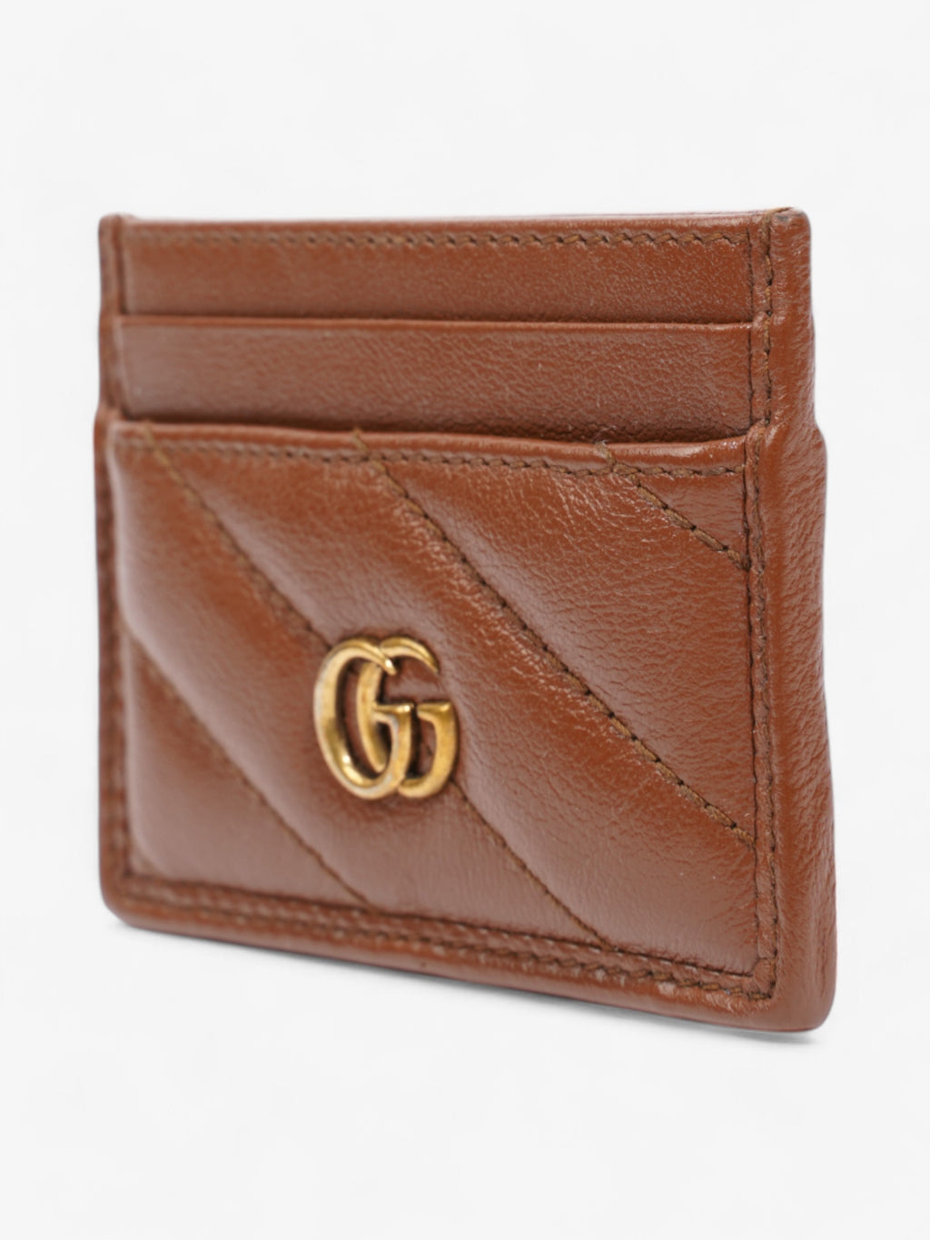 Gucci GG Marmont  Case Brown Matelasse Leather