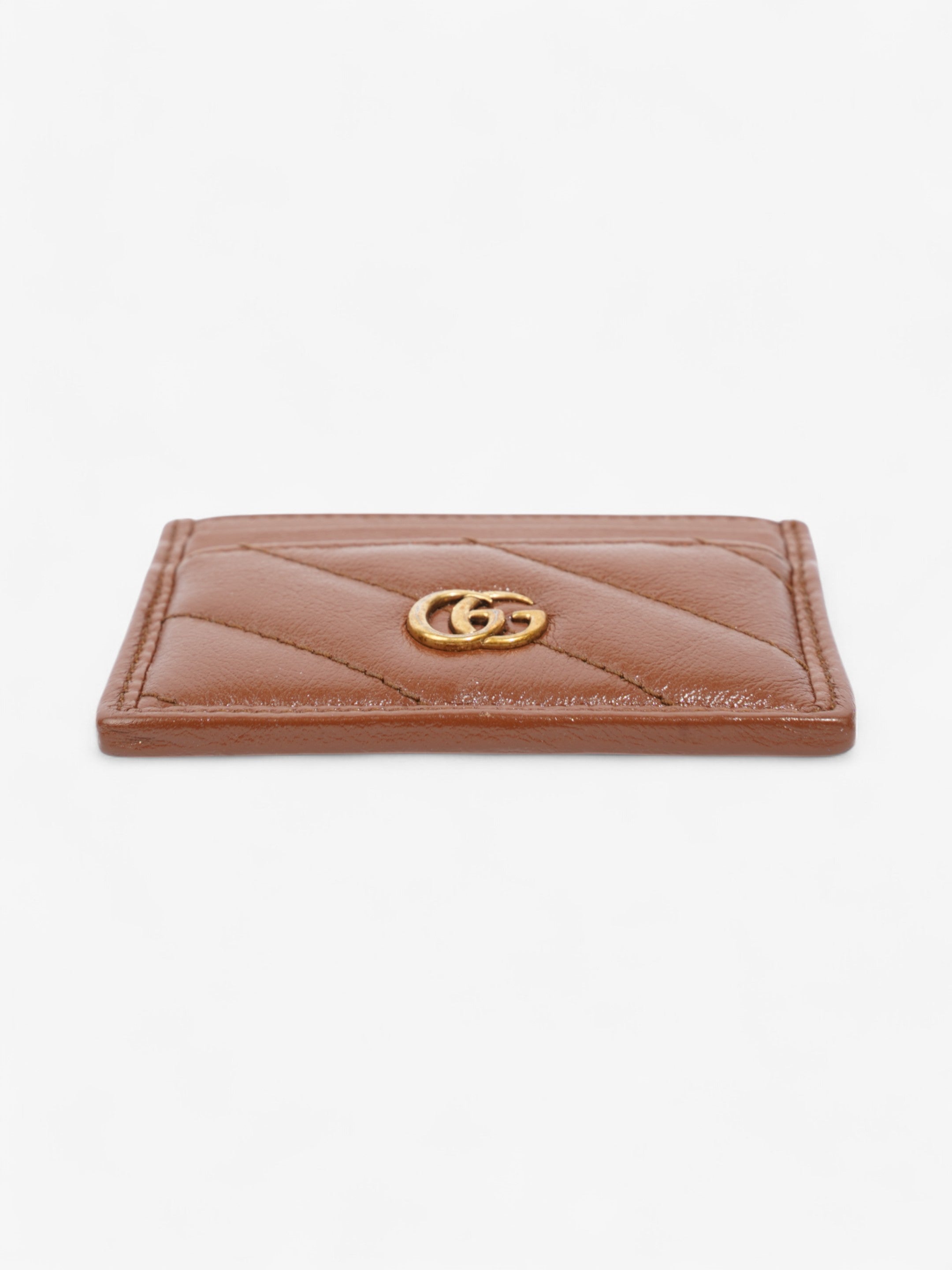 Gucci GG Marmont  Case Brown Matelasse Leather