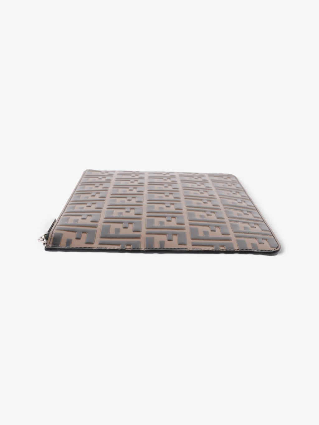 Fendi Monogram Clutch Bag BRown Leather