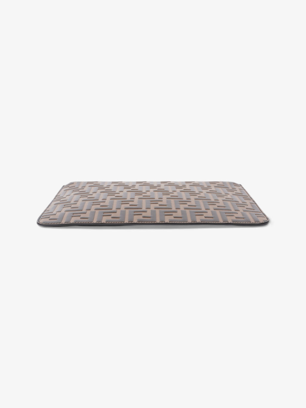 Fendi Monogram Clutch Bag BRown Leather