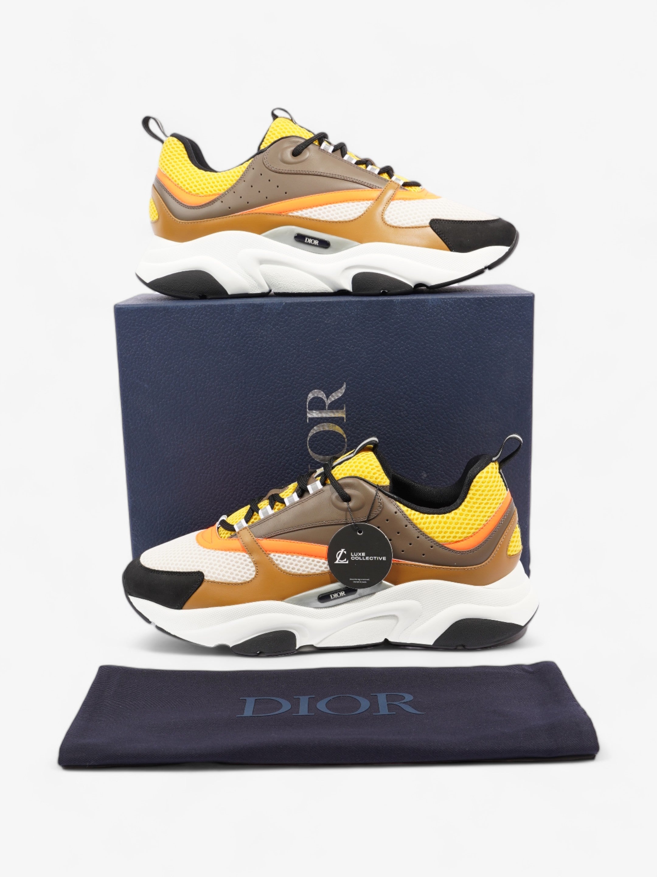 Christian Dior B22 Brown / Yellow / Orange Mesh EU 47 UK 13